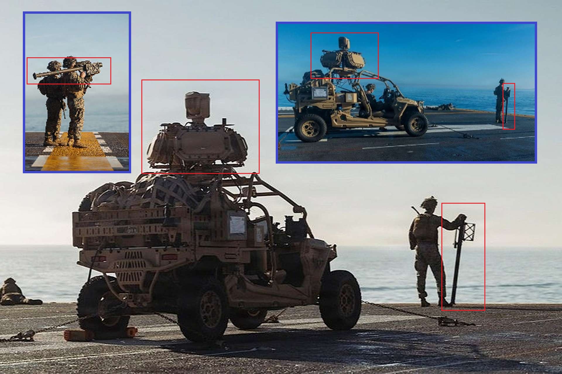 During the drill, U.S. Marines employed the L MADIS electronic warfare suite alongside Stinger missile teams, creating a layered air defense posture tailored for detecting and disrupting hostile drones in tight maritime terrain (Picture Source: DVIDS)