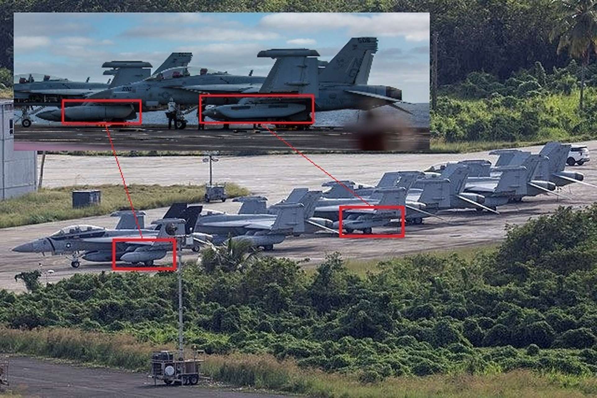 U.S. Navy EA-18G Growlers spotted at Puerto Rico's reactivated Roosevelt Roads base this week offer a vivid snapshot of how Washington is quietly positioning high-end electronic warfare aircraft as the Venezuela crisis intensifies (Picture Source: Ricardo Arduengo)