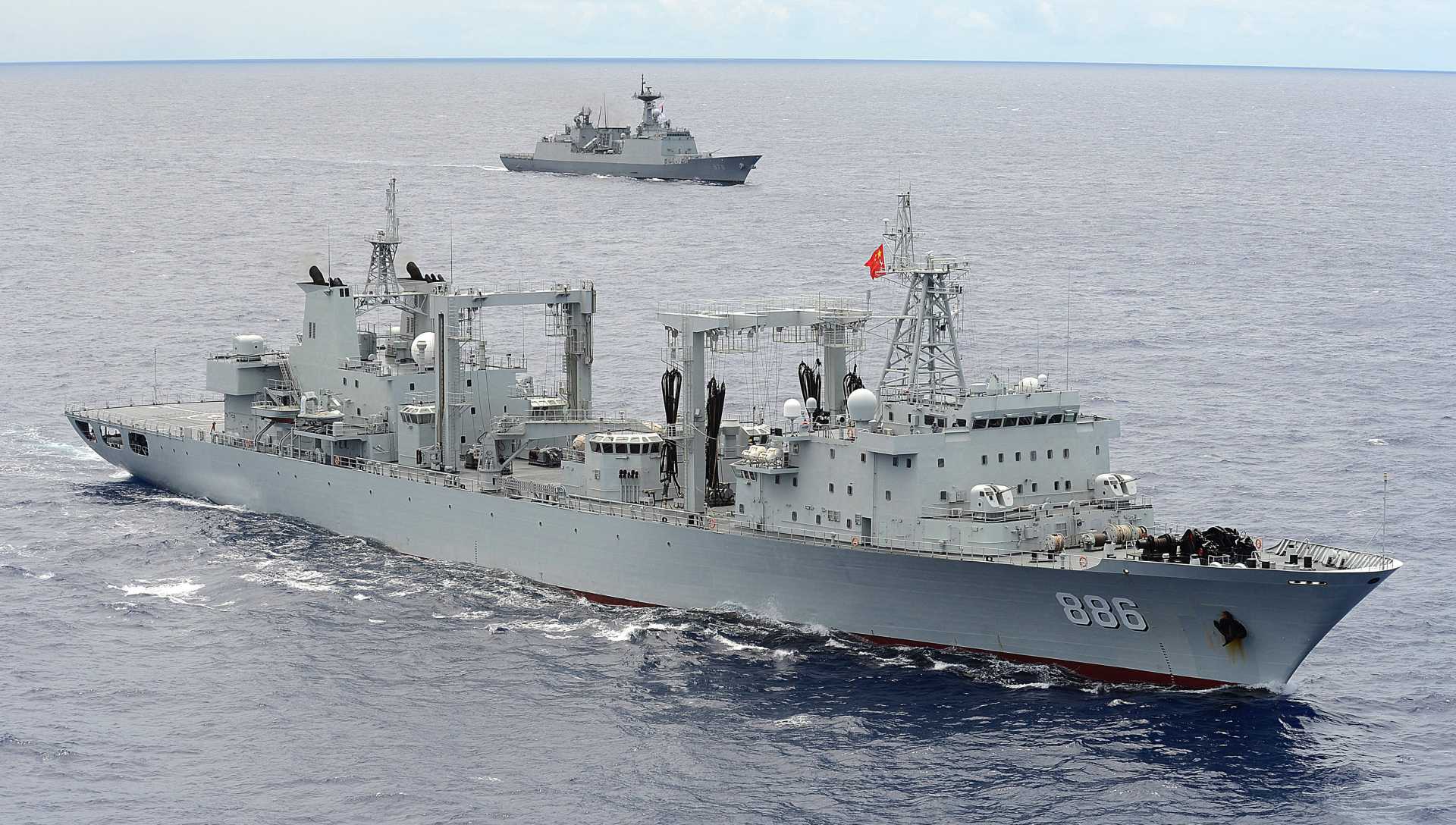 The insufficiency of Type 903/903A replenishment ships represents a fundamental constraint on the Chinese naval operations, as it means that its warships often have to rotate back to home ports for replenishment, maintenance, or repair. (Picture source: Chinese Navy)
