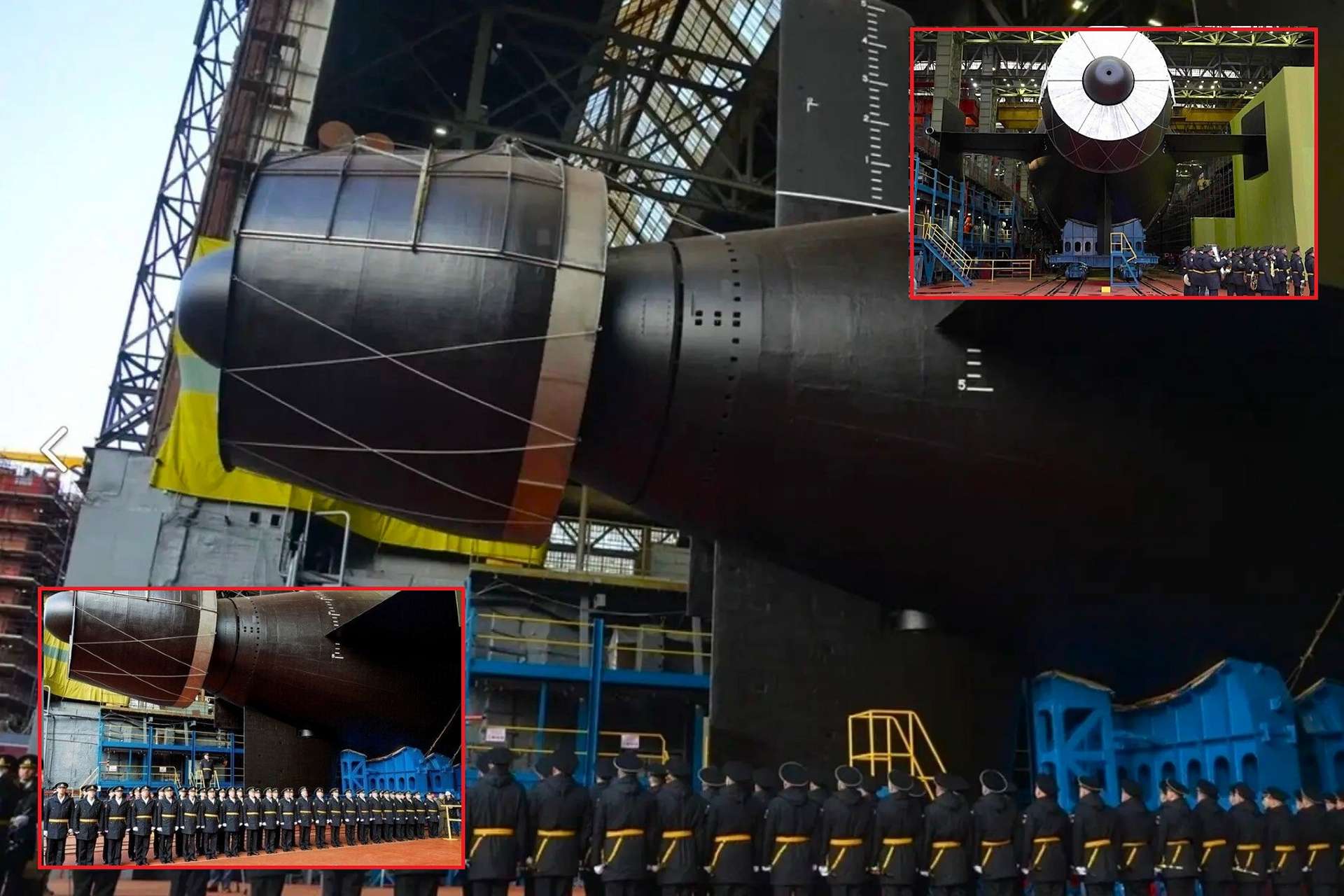 Russia’s newly launched Khabarovsk nuclear submarine is a next-generation platform designed to carry Poseidon nuclear-powered underwater drones, capable of long-range, deep-sea missions that reinforce Russia’s maritime deterrence with robotic strike capabilities (Picture Source: Russian MoD)