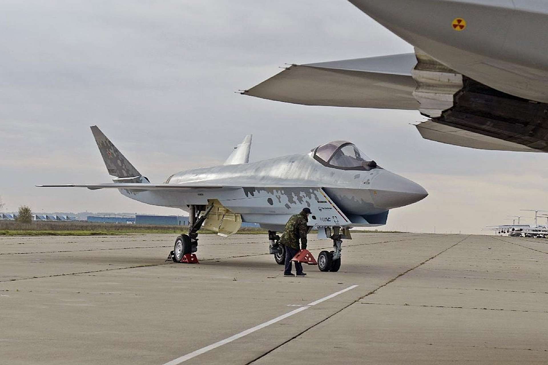 The Su‑75 Checkmate prototype has entered final assembly and bench testing as Russia confirms joint production with Belarus at the Dubai Airshow (Picture Source: Russian Social Media)