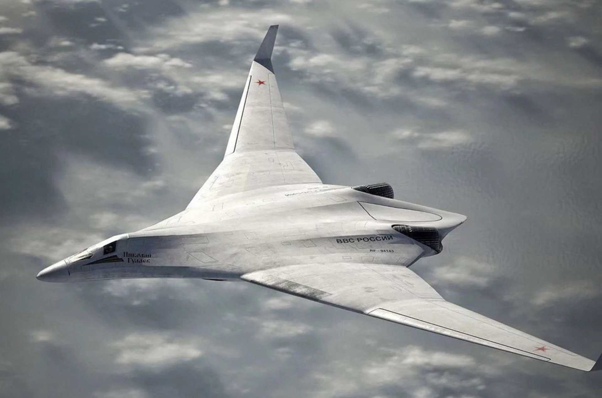 The PAK DA’s configuration centers on a large flying-wing airframe with internal weapon bays capable of holding a payload estimated between 30 and 35 tonnes. (Picture source: Russian media)