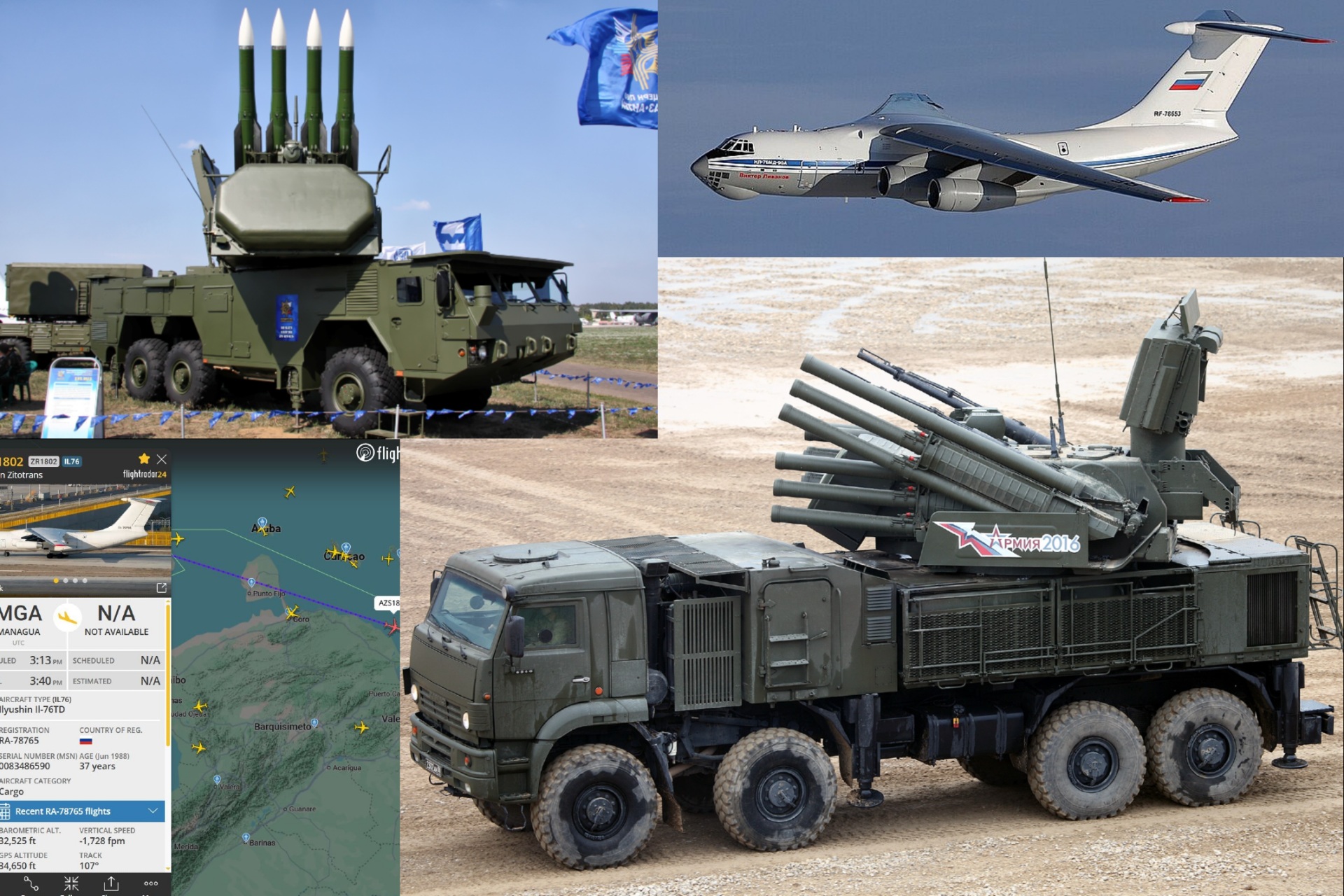A Russian official confirmed the delivery of Pantsir-S1 and Buk-M2E air-defense systems to Venezuela, signaling a strategic upgrade in the country’s regional air-defense posture amid shifting geopolitical dynamics (Picture Source: Vitaly Kuzmin/Russian MoD/FlightRadar24)