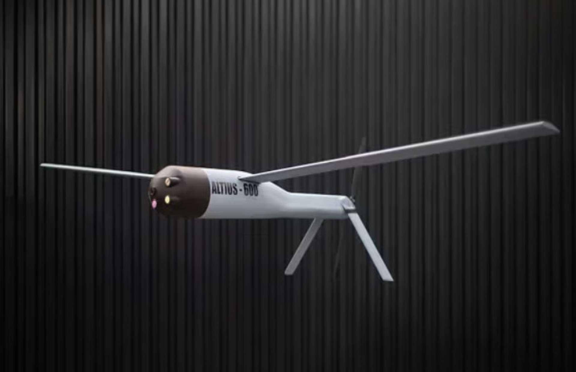 The ALTIUS-600M loitering munition offers multi-hour endurance, hundreds of kilometers of range, and a modular 3-kilogram warhead, allowing MQ-9 Reapers to launch precision strikes deep inside contested airspace while keeping the mothership safely outside enemy air defenses (Picture source: Anduril).