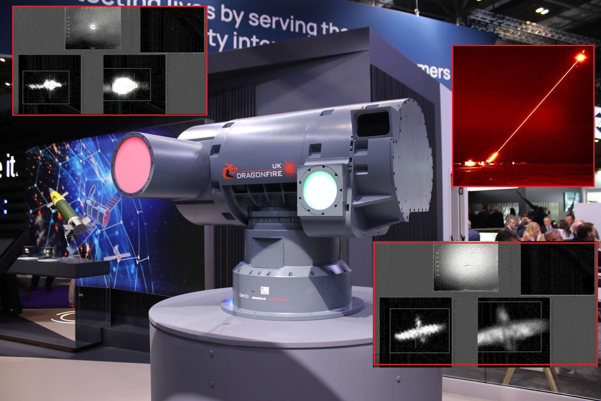 The DragonFire is a UK‑built, ship‑mounted high‑energy directed‑energy weapon that uses a powerful laser to rapidly disable or destroy incoming high‑speed drones and missiles, offering a lower‑cost, magazine‑preserving defence for naval vessels (Picture Source: Army Recognition Group / UK MoD)
