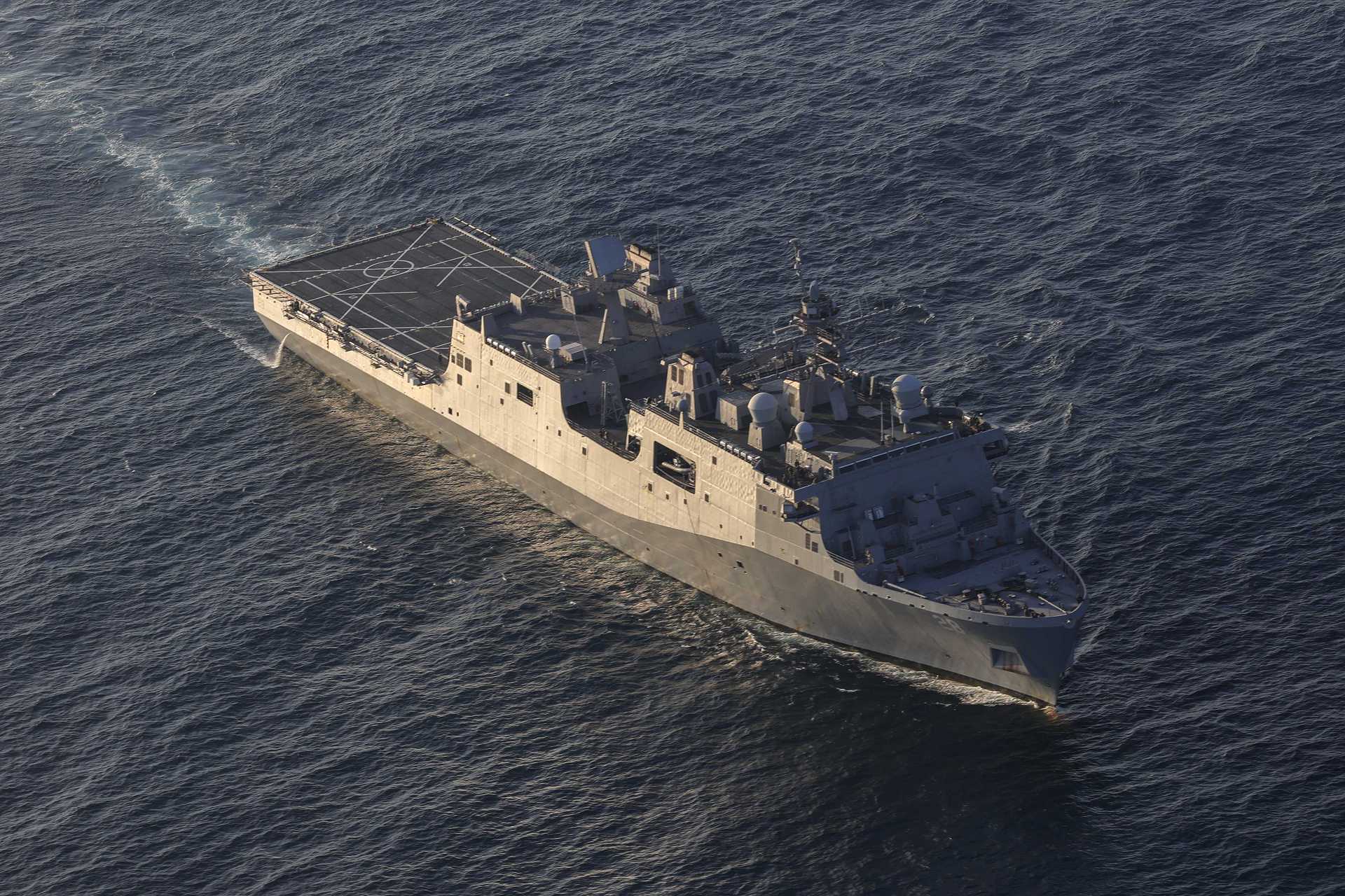 USS Fort Lauderdale (LPD-28), a San Antonio-class amphibious transport dock, supports U.S. Navy and Marine Corps operations by deploying landing craft, helicopters, and MV-22 Ospreys.