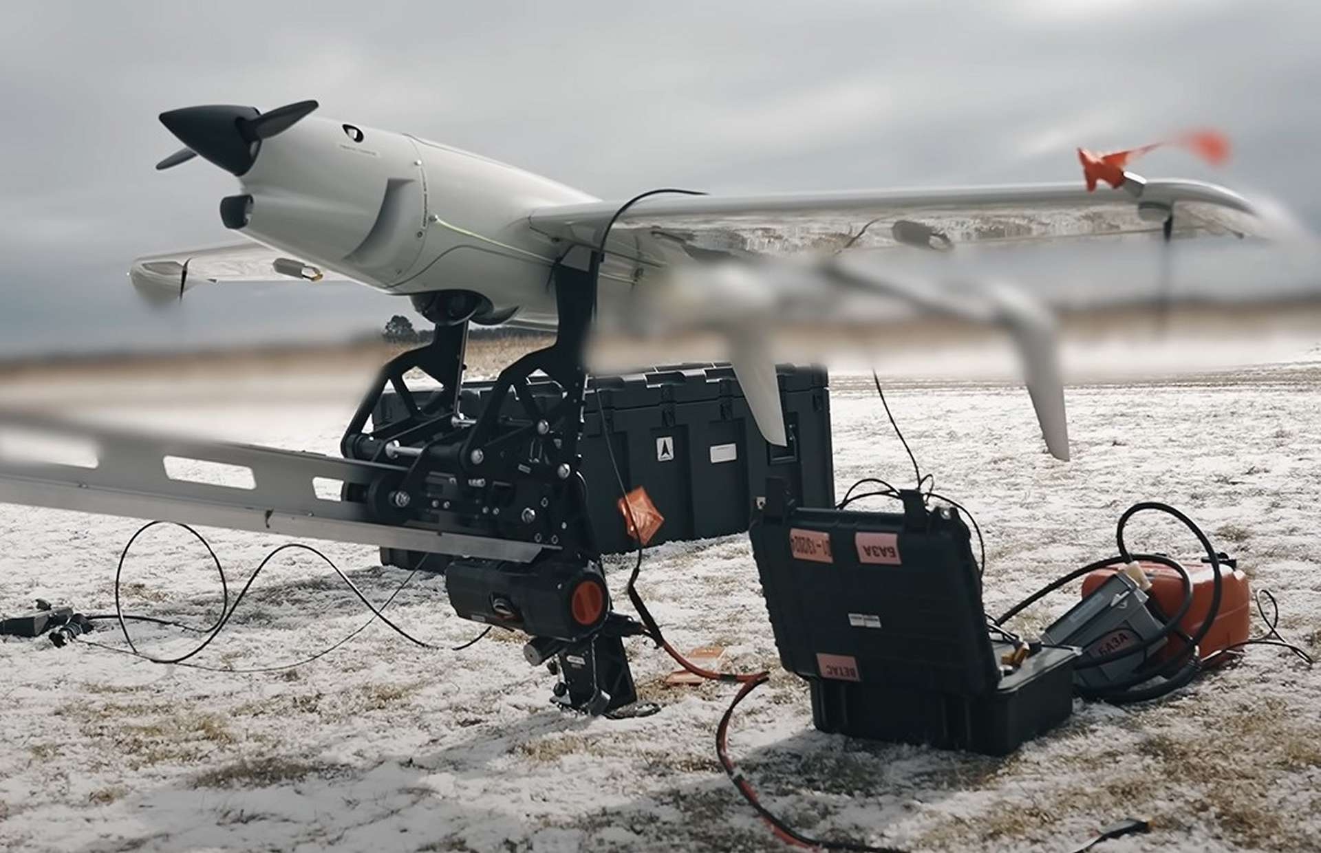 Runway-free Ukrainian ISR drone Raybird delivers 28+ hours endurance and 200 km control to 5,500 m, with EO/IR and laser designator, EW-hardened and proven in 350k+ combat hours (Picture source: Force News).