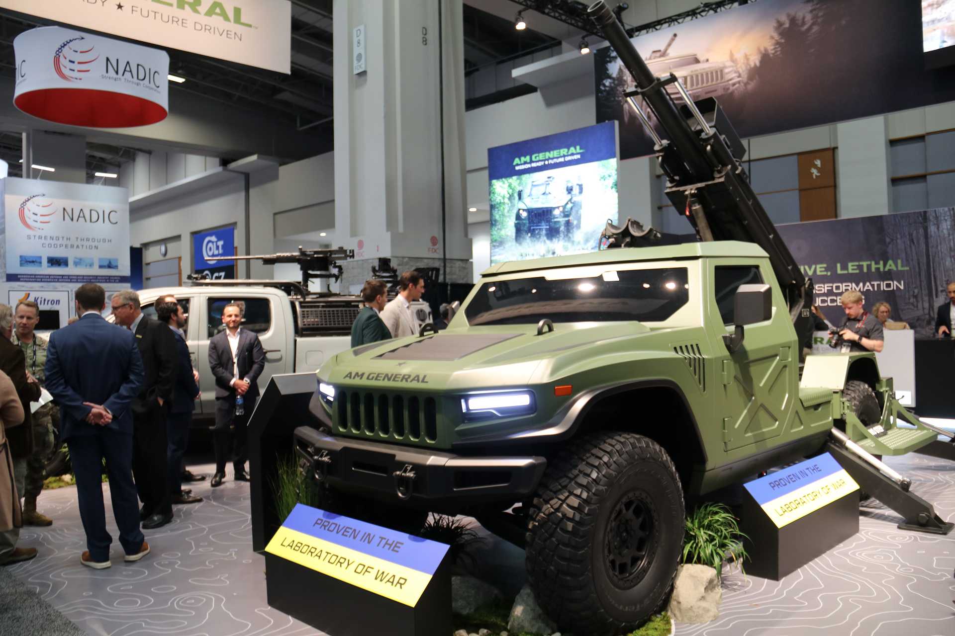 AM General presents its next-generation Hawkeye 105mm Mobile Howitzer System during AUSA 2025 in Washington, D.C., showcasing a redesigned chassis, upgraded powertrain, and advanced fire-control system for enhanced mobility and precision.