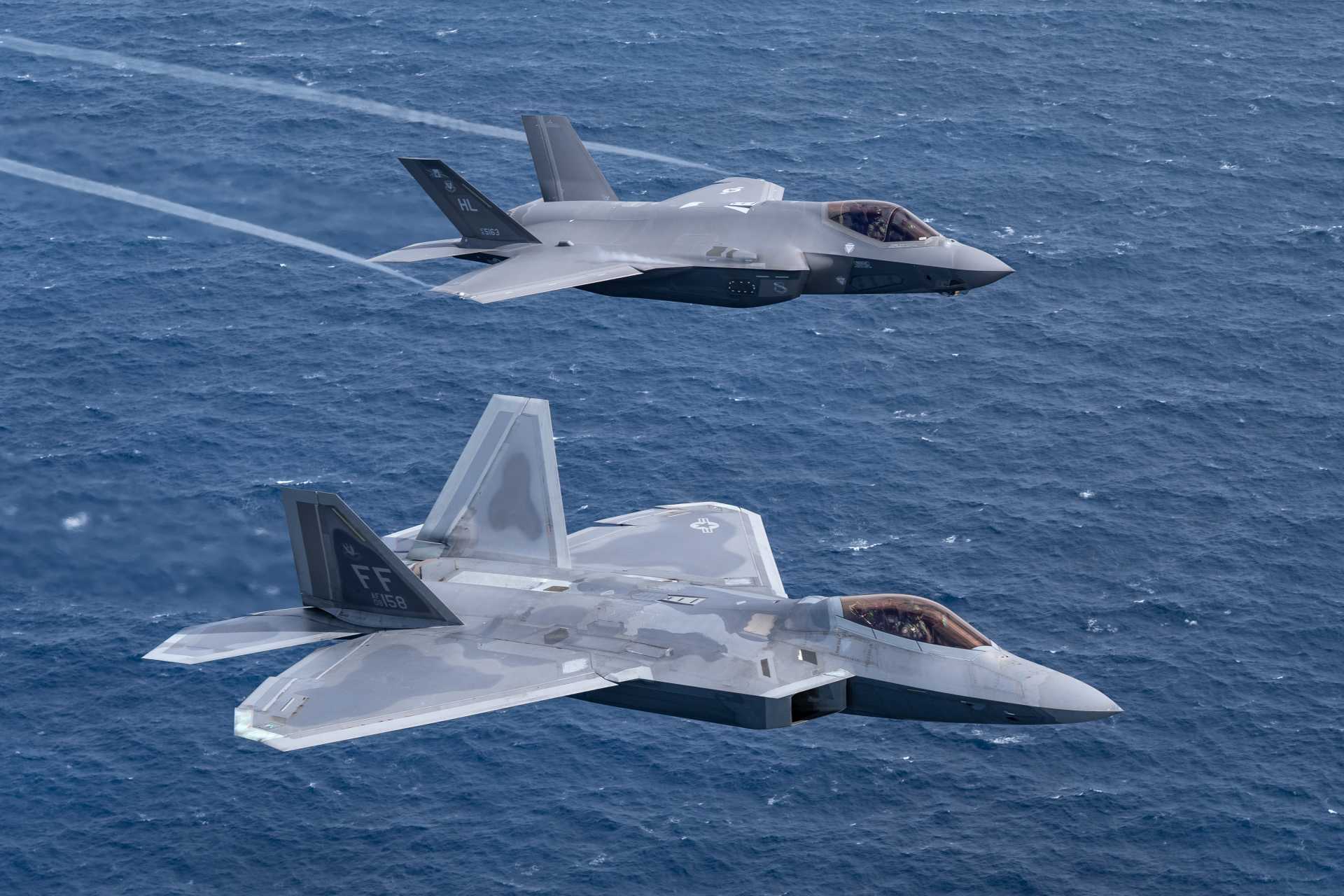 The deployment of quantum radars by China would mean that the F-22 and F-35 could lose much of their stealth advantage, as these radars might detect the faint photon reflections from their surfaces that traditional radar systems miss. (Picture source: US Air Force)