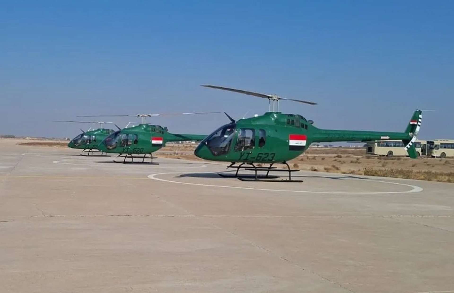 The Bell 505 Jet Ranger X delivers advanced glass-cockpit avionics, FADEC-controlled Safran engines, and agile handling for Iraq’s new generation of Army Aviation pilots, providing a modern platform for training, reconnaissance, and light utility missions (Picture source: IACC).