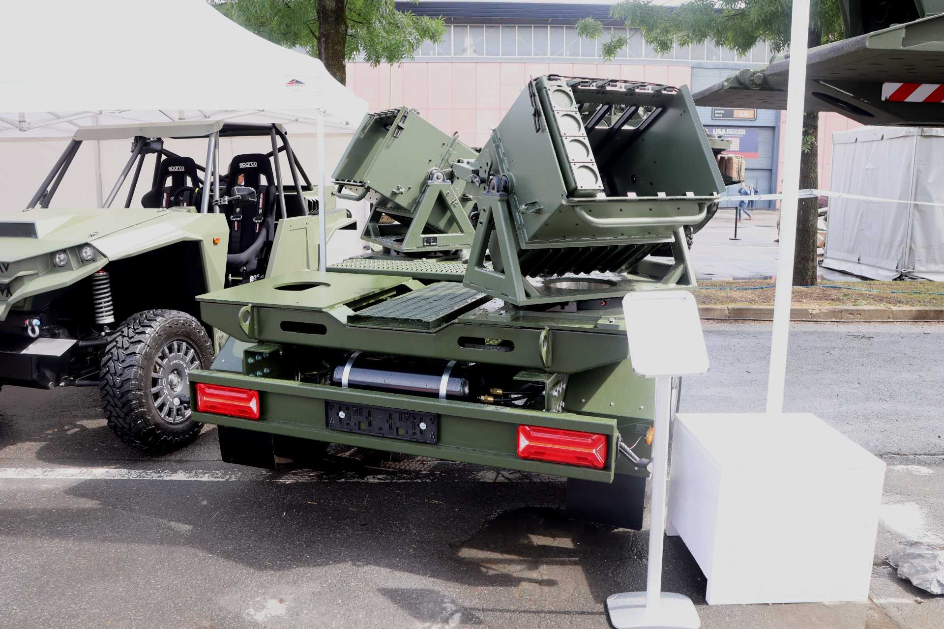 German-made Dynamit Nobel Defence anti-tank mine-laying system Skorpion mounted on