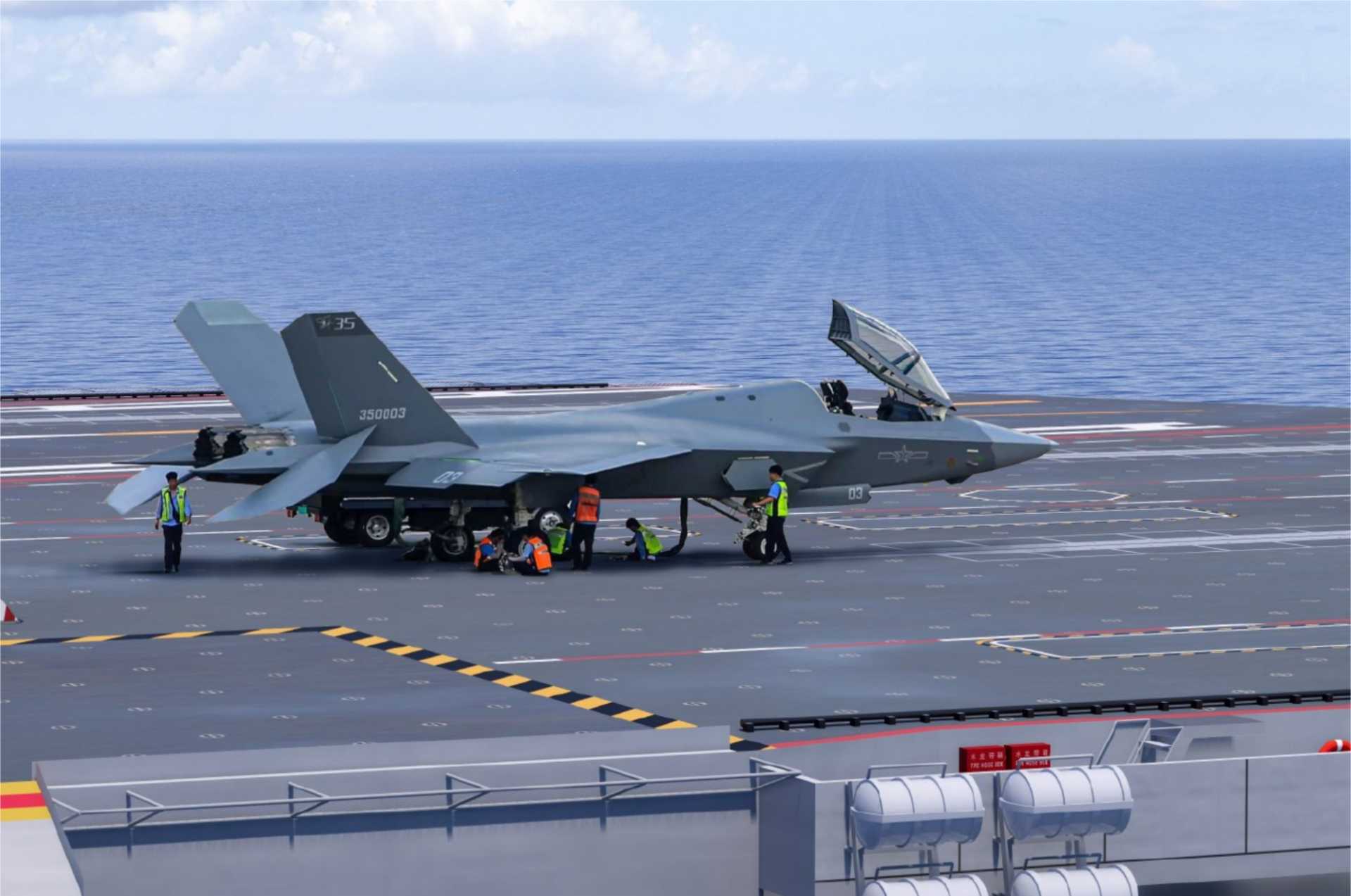 China Boosts Naval Power with J-35 Stealth Fighter Production