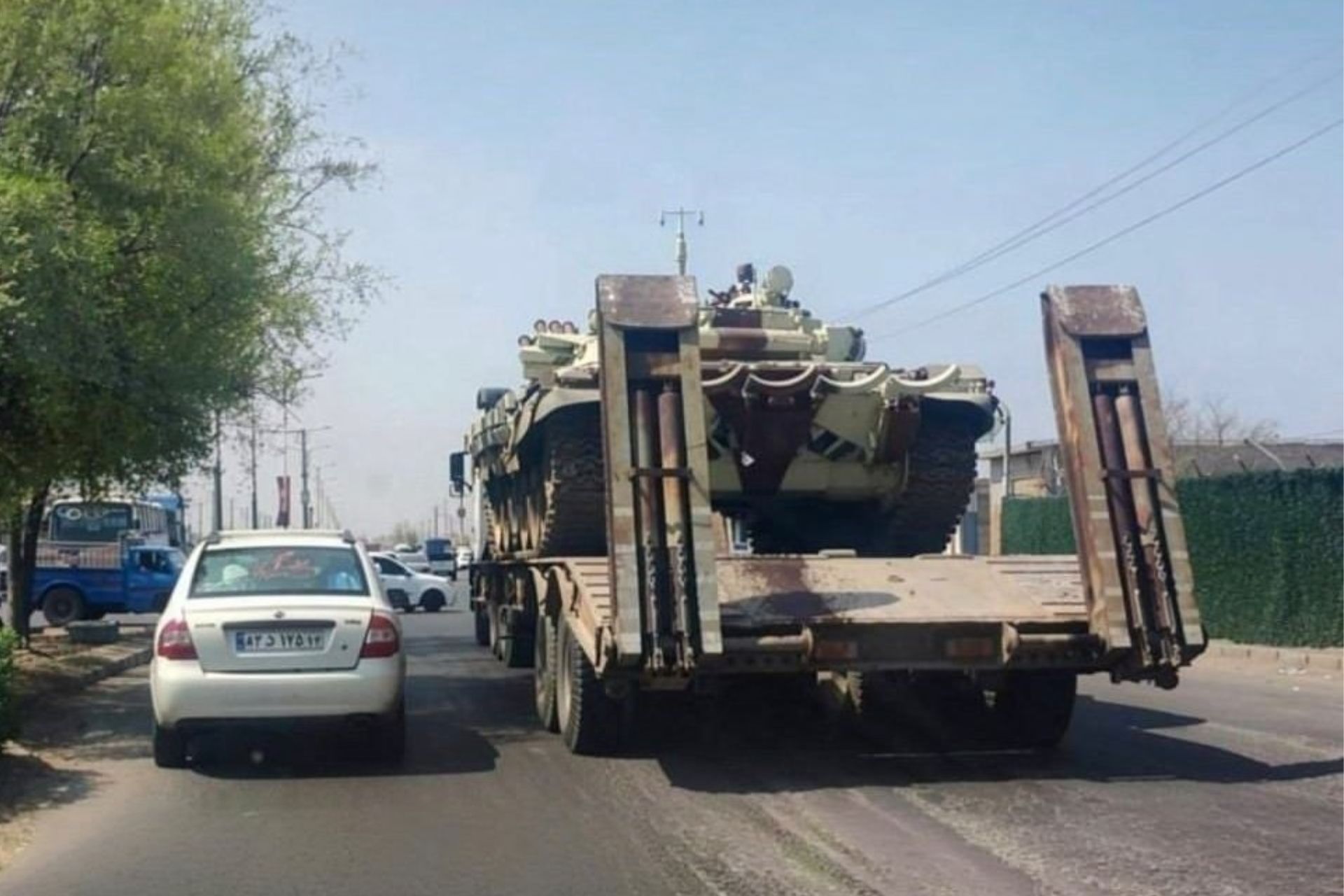 Local sources in Ahvaz reported that the three vehicles were traveling on Route 39 toward Abadan (Picture source: X Channel @OSINTWarfare)
