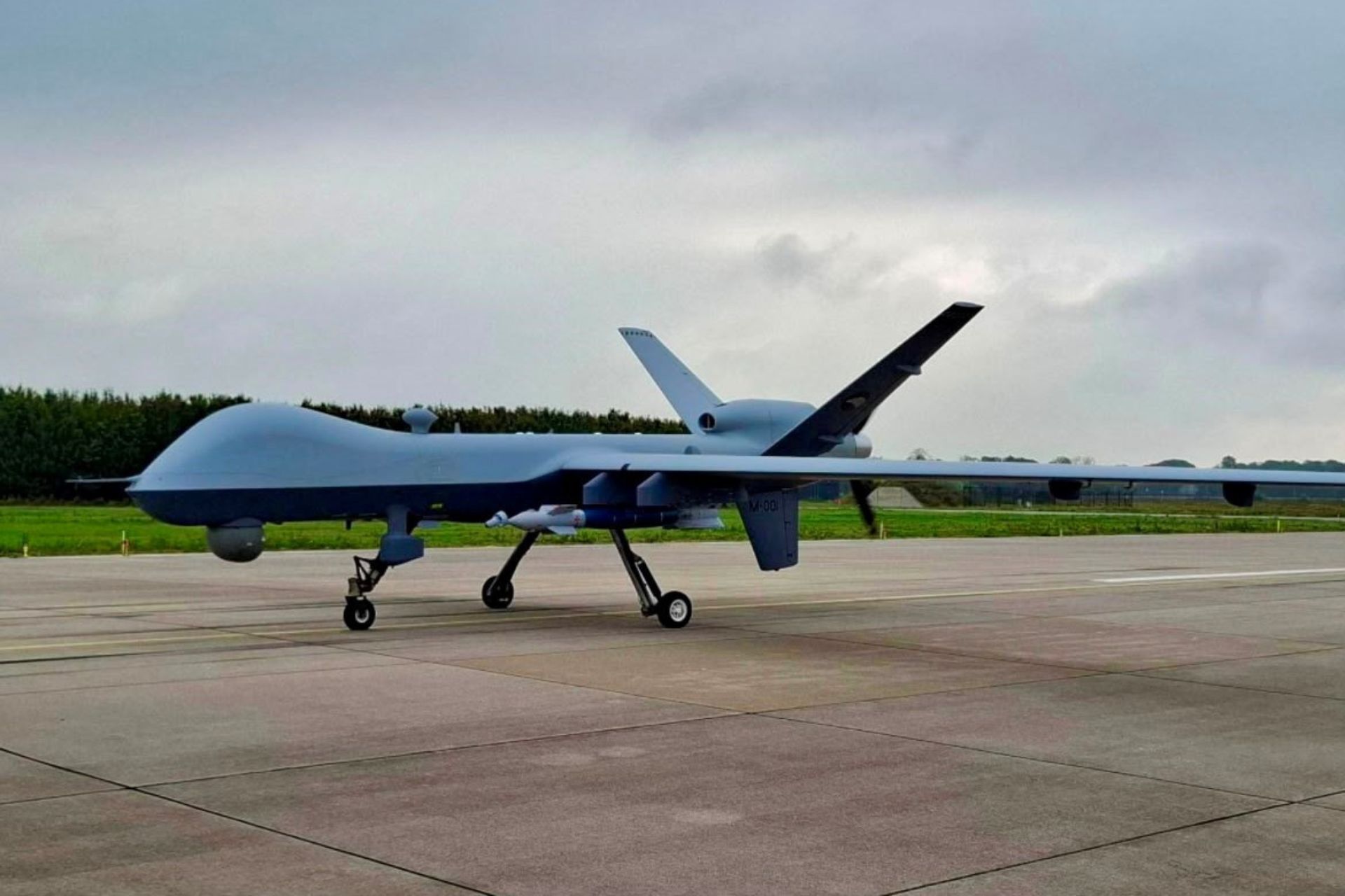 Dutch MQ-9A Reaper flies with training ammunition for the first time ahead of precision strike integration. (Picture source: Dutch MoD)