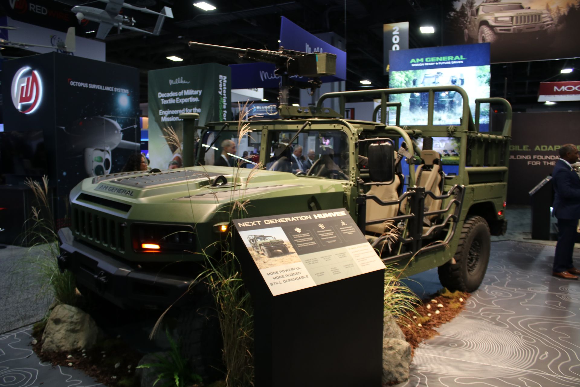 AM General's redesigned HUMVEE is on display at AUSA 2026 in Washington, D.C., featuring an upgraded powertrain and suspension designed to improve off-road mobility and performance across difficult terrain. (Picture source: Army Recognition)