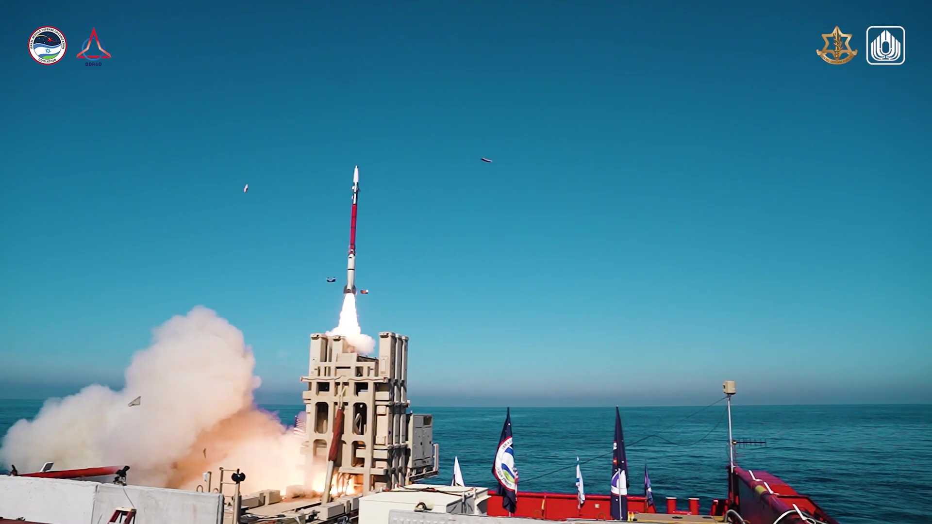 The David's Sling interceptor, named Stunner, is a two-stage solid propellant missile that has an operational range of 70 to 300 km, a maximum speed of Mach 7.5, equivalent to 2.55 km/s, and an engagement ceiling between 50 and 75 km. (Picture source: Israeli MoD)