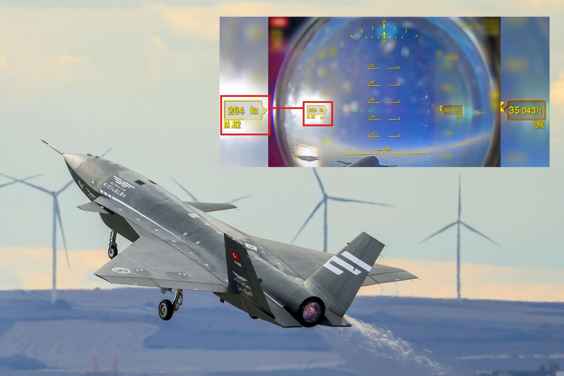 Baykar has confirmed that its Bayraktar Kizilelma jet-powered unmanned combat aircraft successfully cruised at Mach 0.8 during a high-performance test flight, marking a significant step toward fighter-like capability for unmanned air systems (Picture Source: Baykar Technologies)