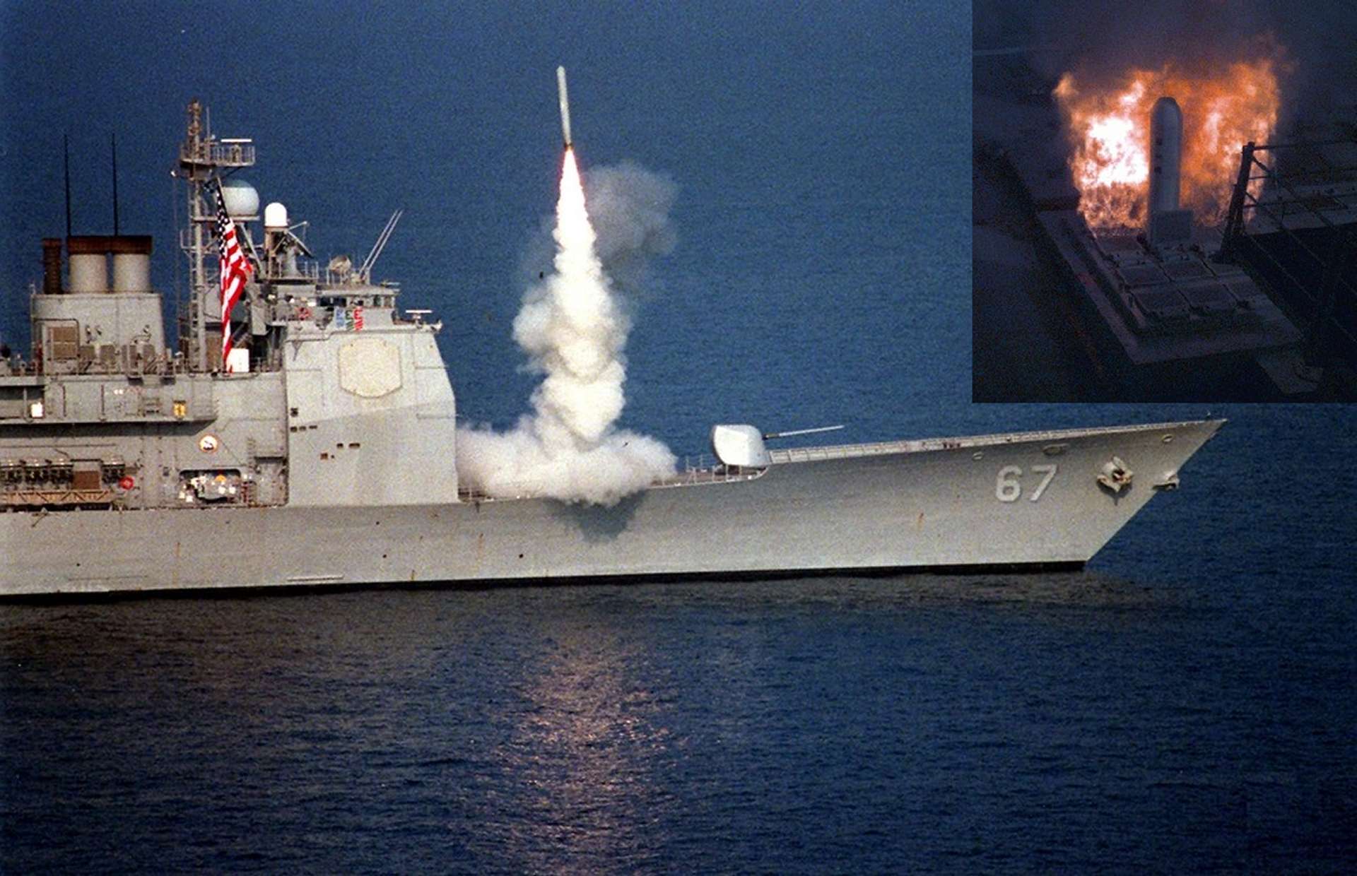 Tomahawk is a long-range, subsonic precision cruise missile launched from ships, submarines, and land systems, with satellite-linked in-flight retargeting and upgradeable variants for maritime strike and hardened targets (Picture source: U.S. DoW).