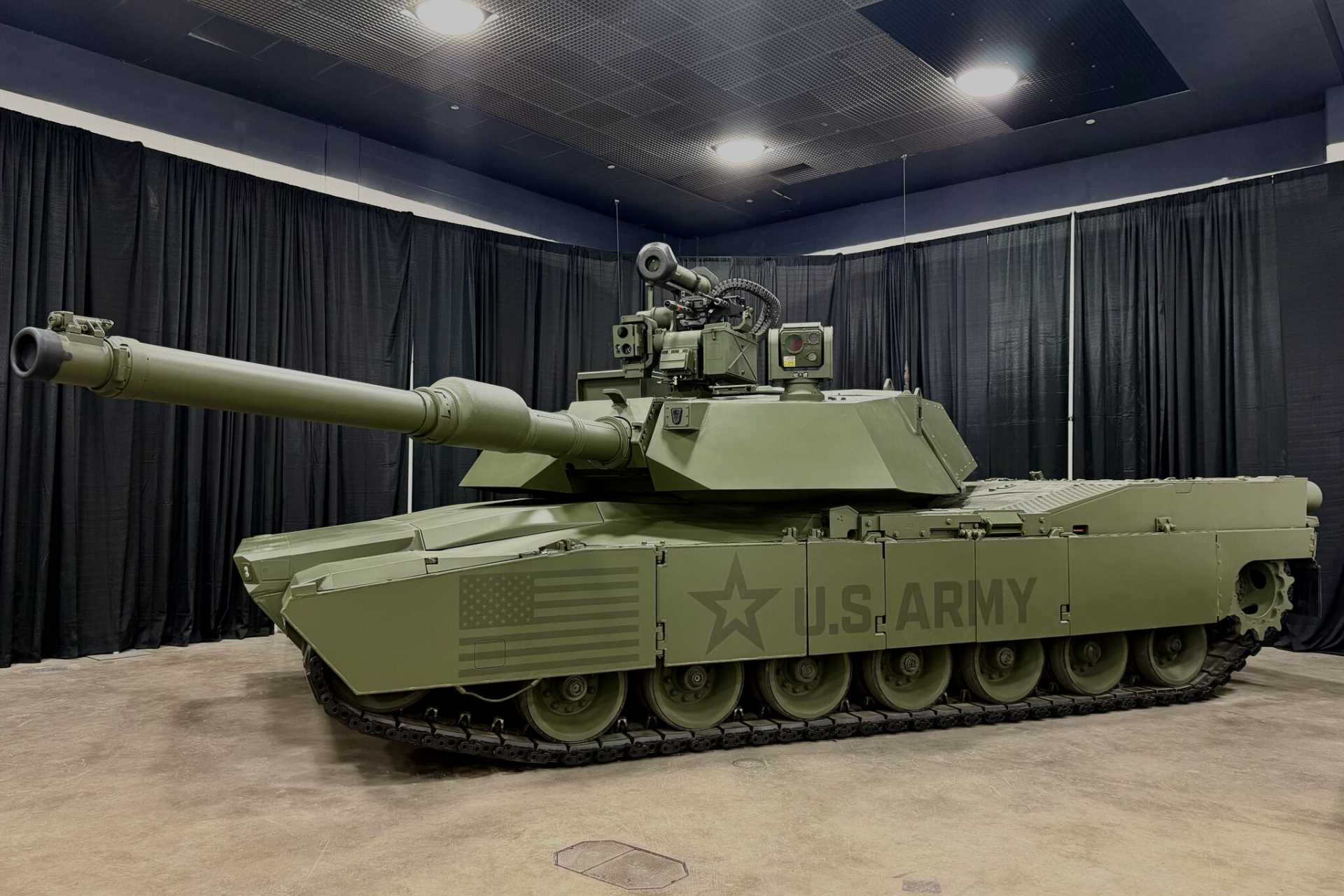 What can be seen on the M1E3 includes a redesigned hull, an unmanned turret, an autoloader bustle, a three-person crew layout, new external cameras and sensors, a modular remote weapon station, and simplified digital controls inside. (Picture source: U.S. Army)