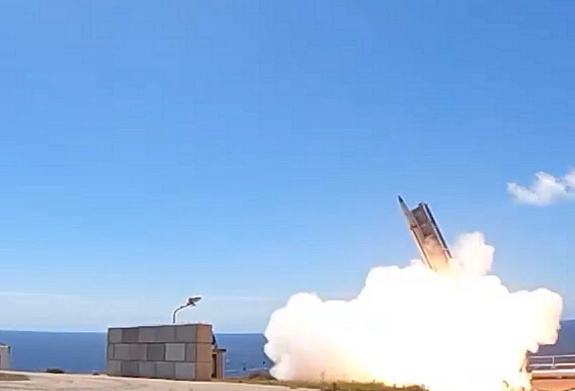 The FLP-T ballistic rocket is fired during a successful test campaign conducted in May with the support of the French Defence Procurement Agency's (DGA) Missile Testing Division, validating France's new 150 km precision strike munition. (Picture source: ArianeGroup)