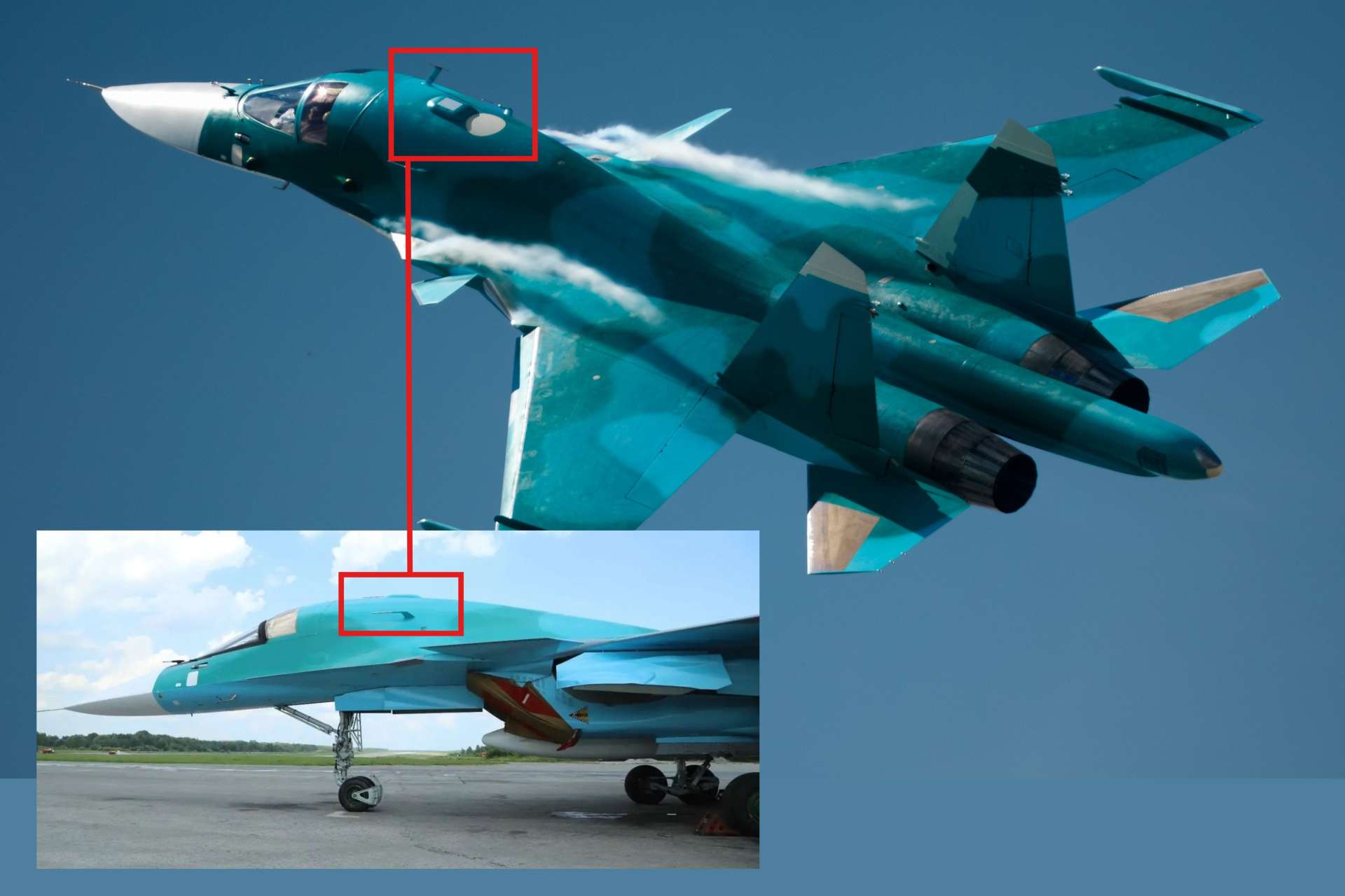 Russia’s latest Su-34 delivery reveals a possible production-standard connectivity upgrade that could sharpen long-range, networked deep-strike operations (Picture Source: UAC/ Russian Social Media / Edited By Army Recognition Group)