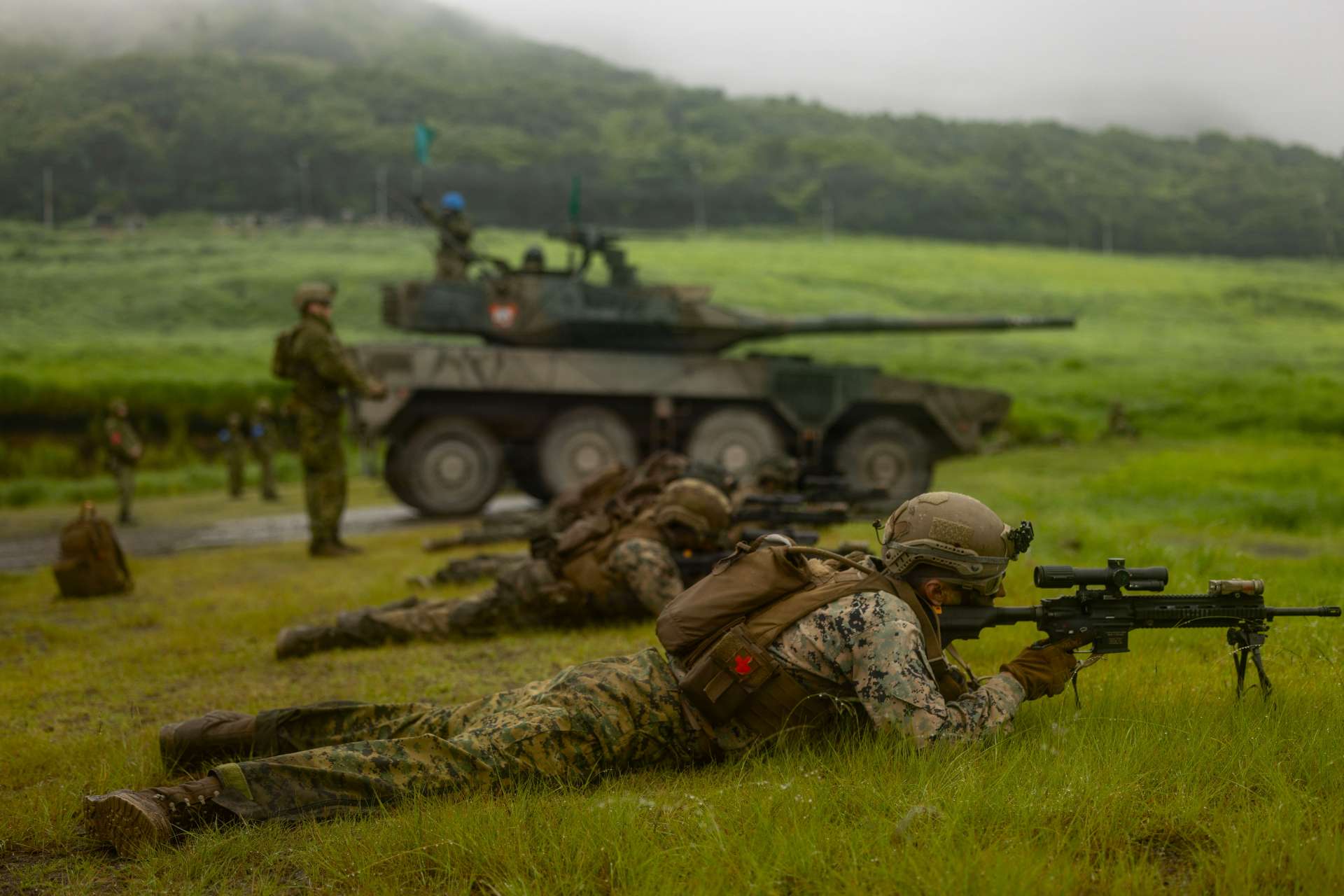 U.S. Marines with the 12th Littoral Combat Team trained alongside Japan Ground Self-Defense Force capabilities during Resolute Dragon 26, highlighting allied preparations to control and defend key maritime terrain in the Indo-Pacific (Picture Source: U.S. Marines Corps)