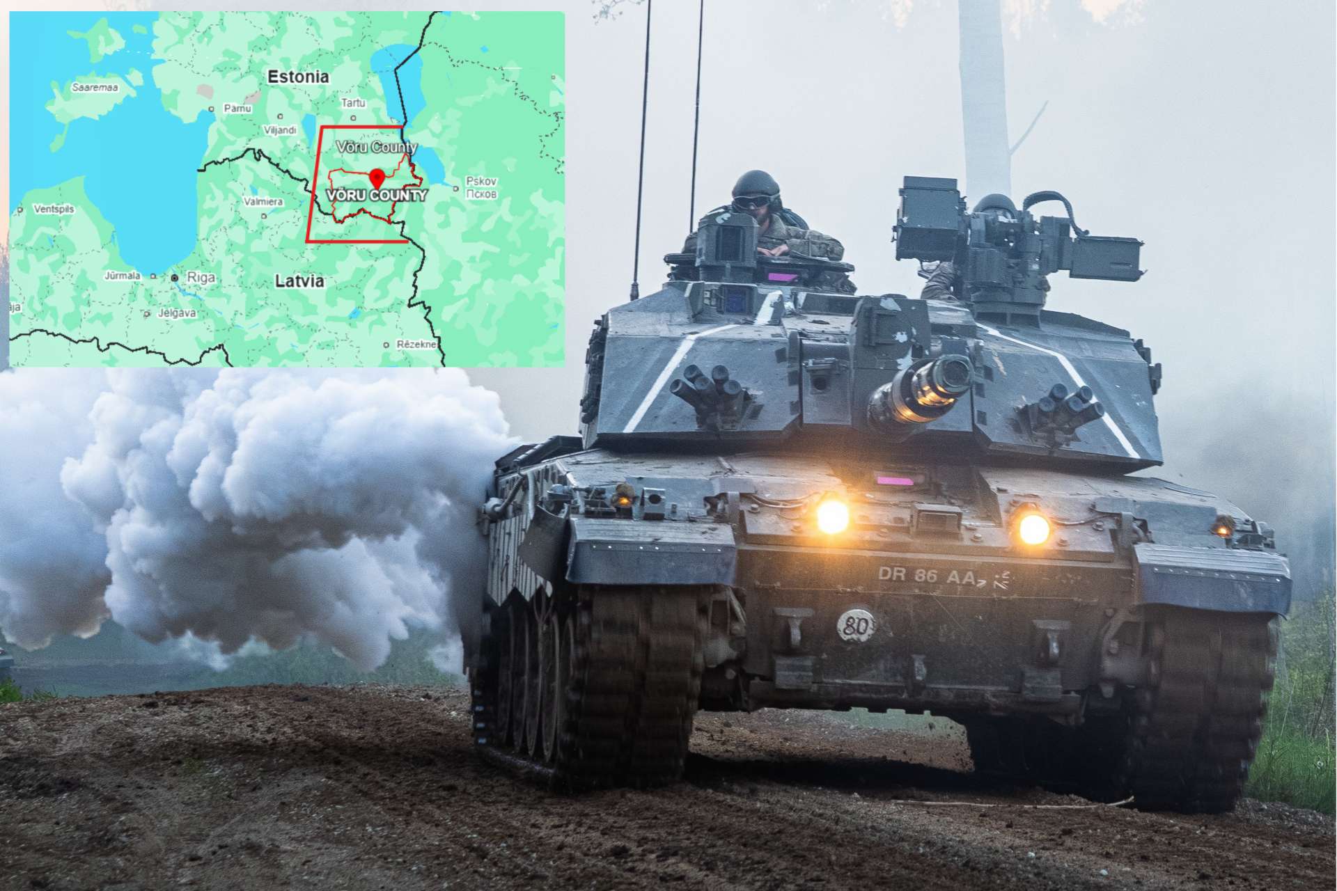 British Challenger 2 tanks joined NATO's Spring Storm 2026 exercise in Estonia, demonstrating allied heavy armor readiness and combined-arms defense capabilities near Russia's border (Picture Source: Permanent Joint Headquarters)