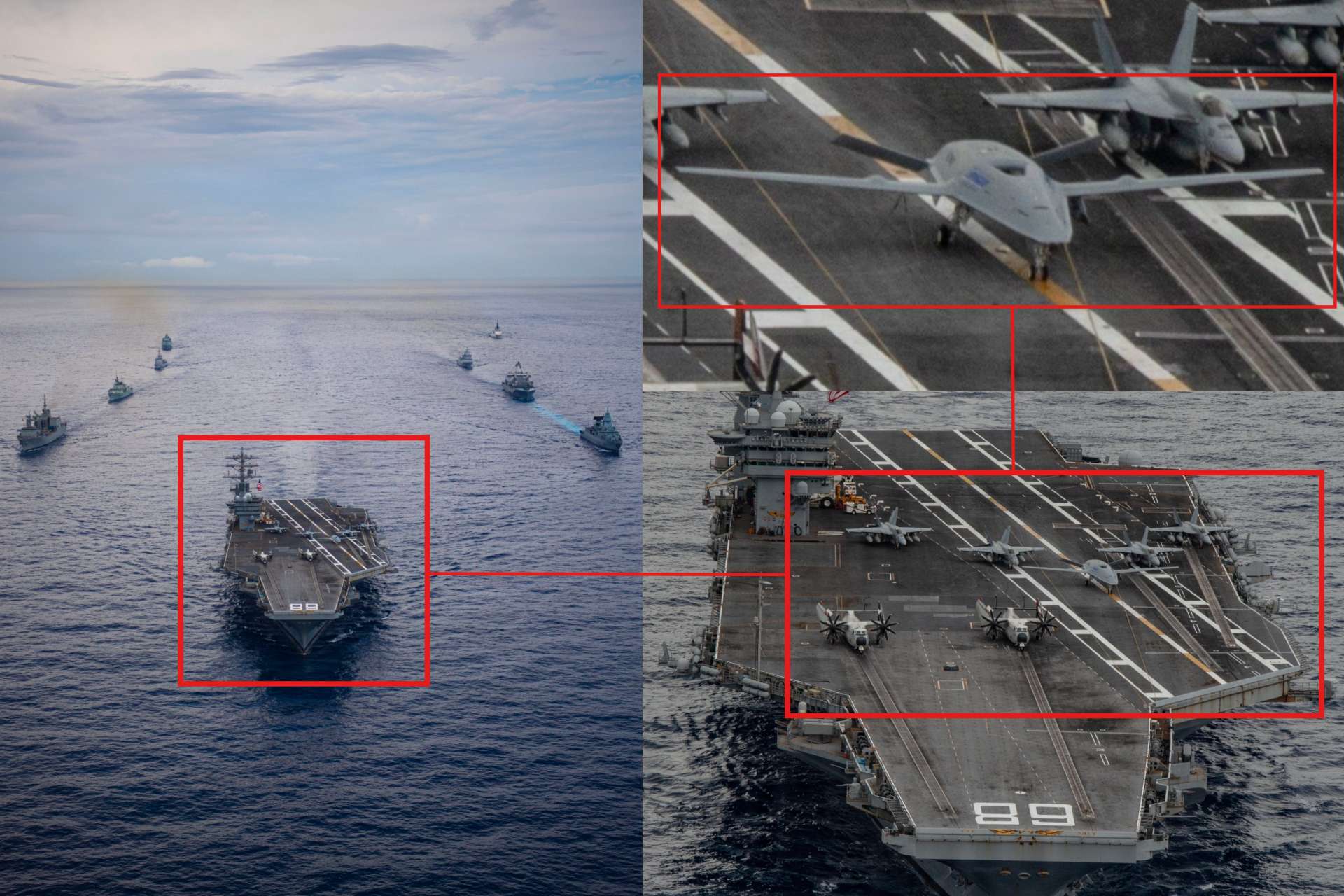 The MQ-25A Stingray’s appearance aboard USS Nimitz during FLEETEX 250 marks a major step in bringing unmanned aerial refueling into U.S. carrier operations. (Picture Source: U.S. Navy / Edited by Army Recognition Group) © Army Recognition Group. All rights reserved. Unauthorized use, reproduction, or distribution prohibited.
