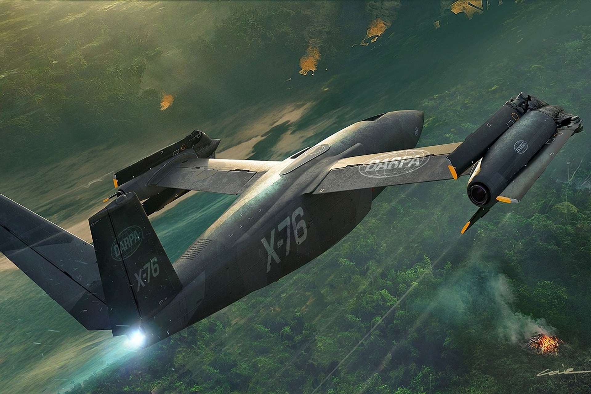DARPA’s X-76 aims to combine helicopter-like vertical takeoff with jet-speed cruise, giving U.S. forces a future aircraft designed for fast operations from austere or runway-denied environments (Picture source: U.S. DoW).