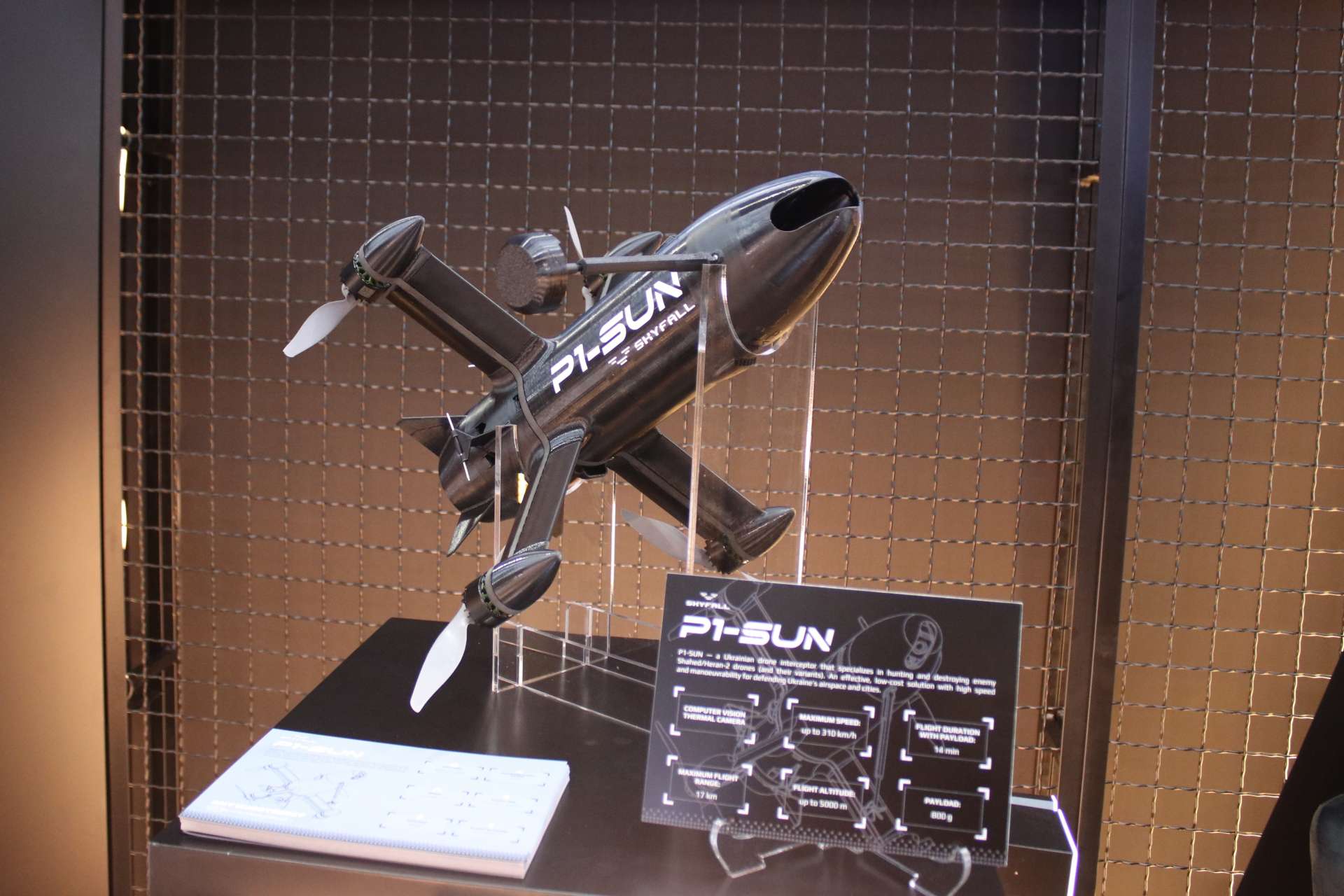At BEDEX 2026 in Brussels, Ukrainian company SkyFall presented its P1-SUN interceptor drone as a low-cost solution designed to help European and NATO air defenses counter large numbers of Shahed-type attack drones (Picture Source: Army Recognition)