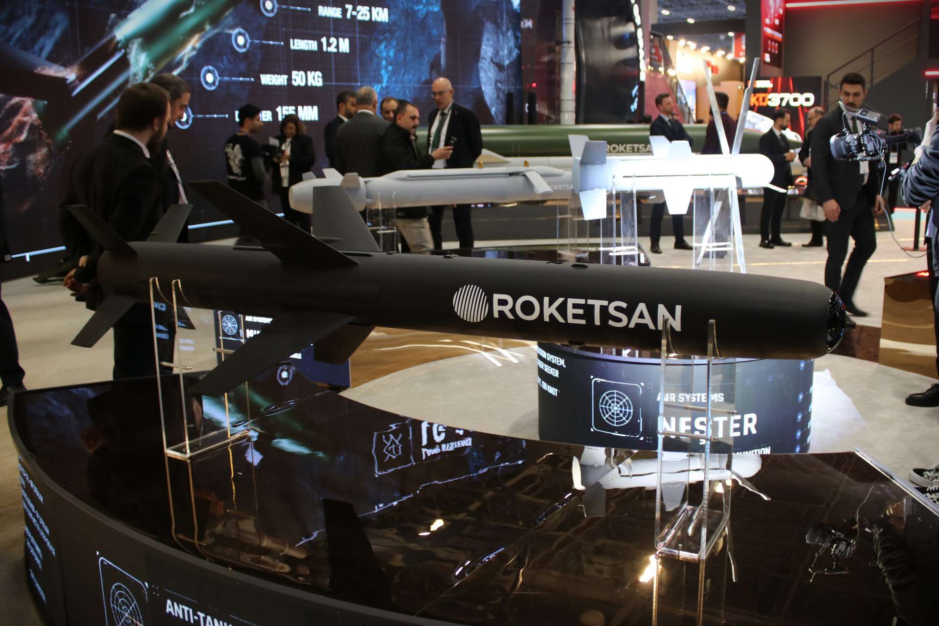 Roketsan introduced the new CİDA NLOS missile at SAHA Expo 2026, showcasing a long-range Turkish precision-strike system designed for land air and naval anti-armor missions (Picture Source: Army Recognition Group)