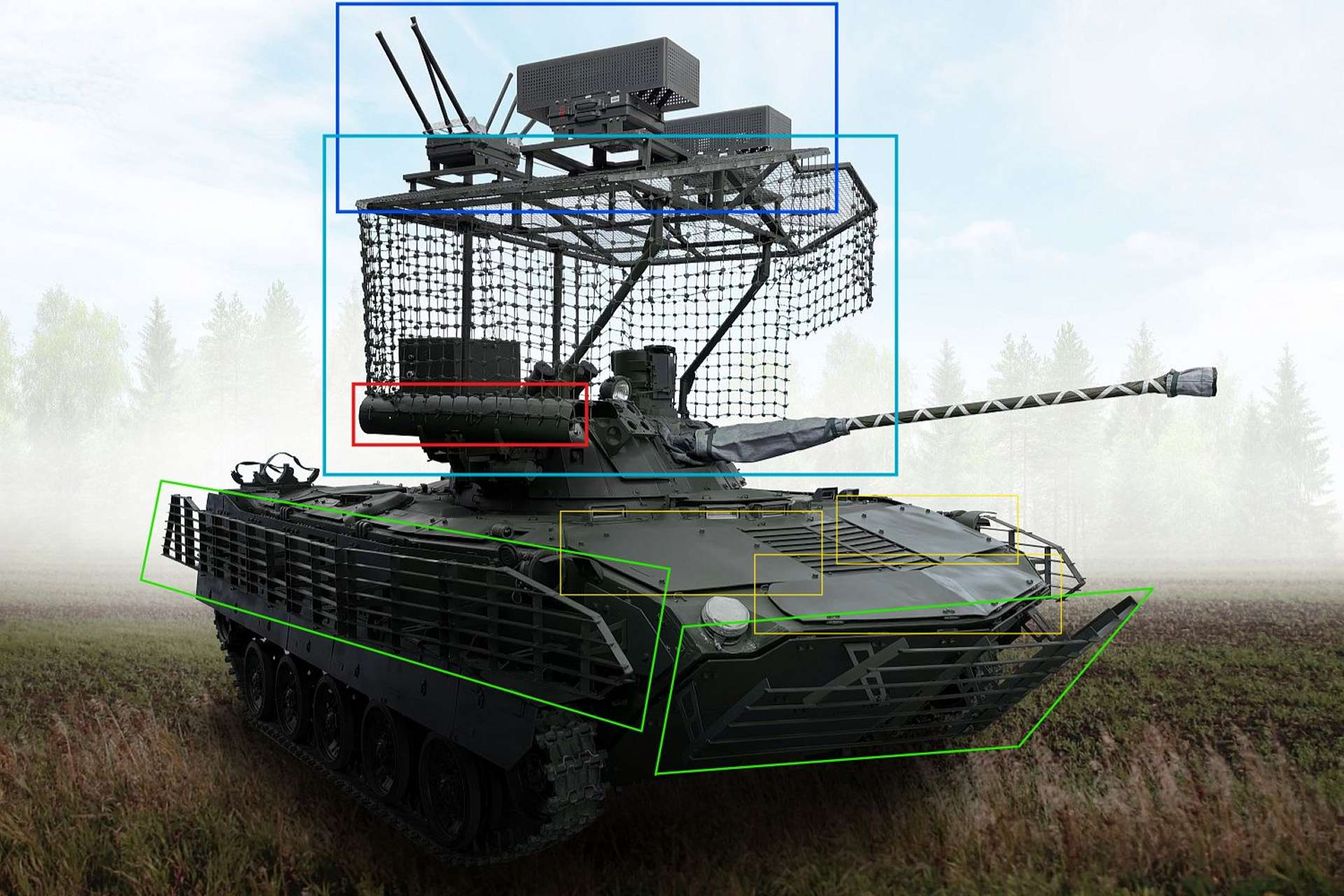 Russia's Rostec has delivered the first batch of modernized BMD-2M airborne combat vehicles equipped with Kornet missiles, advanced fire-control systems, electronic warfare equipment, and layered anti-drone protection, reflecting battlefield lessons from the Ukraine war (Picture Source: Rostec / Edited By Army Recognition Group)