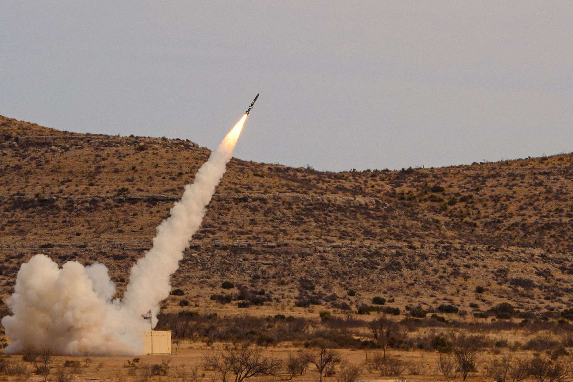 Anduril’s Surface-Launched Barracuda-500M cruise missile gives the U.S. Army a containerized, long-range precision strike weapon designed for rapid production, dispersed deployment, and deeper wartime missile stocks (Picture source: Anduril).