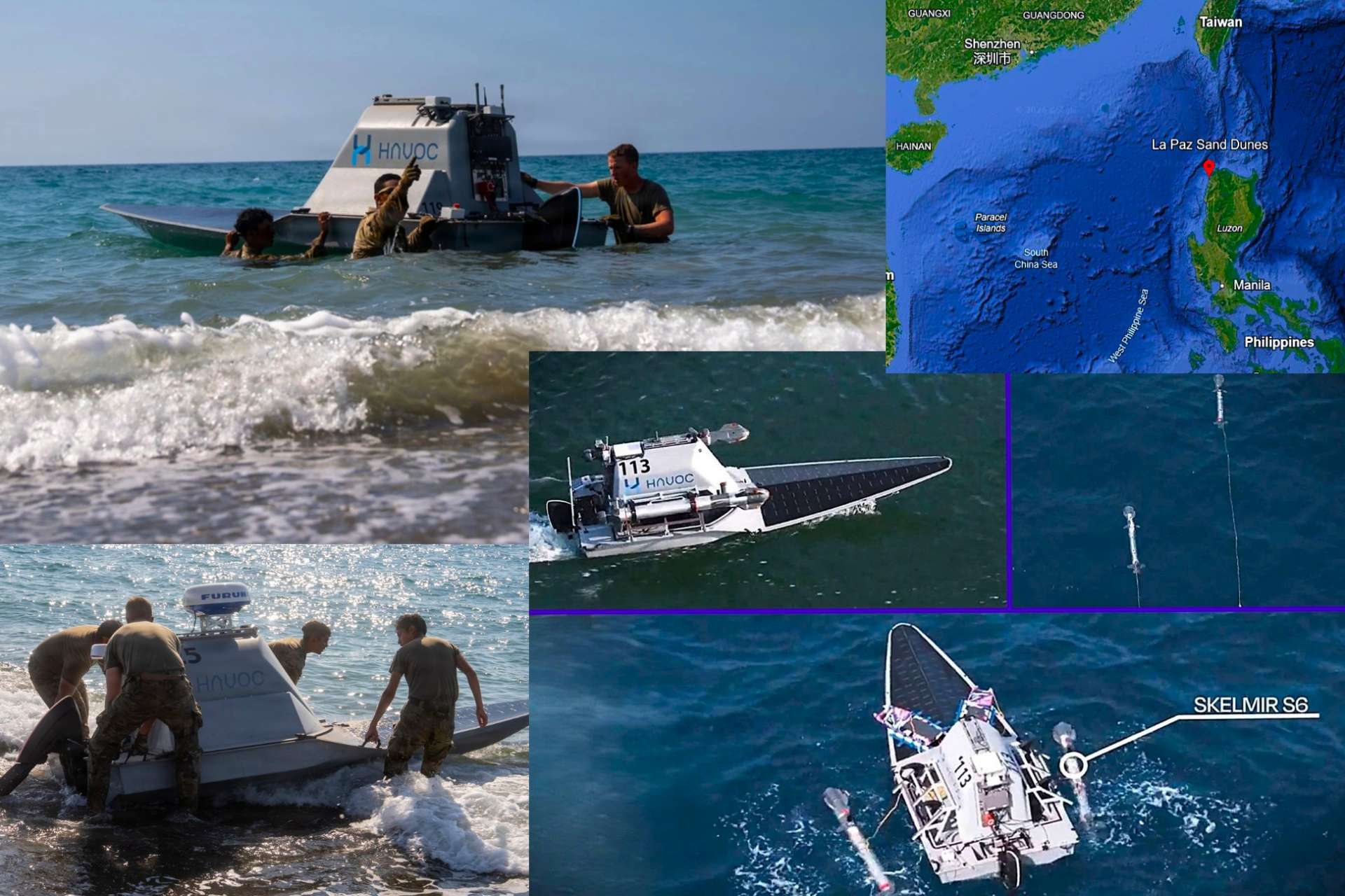 U.S. Army soldiers launched a beach-deployable unmanned surface vessel in the Philippines during Balikatan 2026, highlighting a shift toward land-based maritime surveillance and distributed sea denial operations in the Indo-Pacific (Pictures Source: U.S. Army / HAVOCaI / Army Recognition Group)