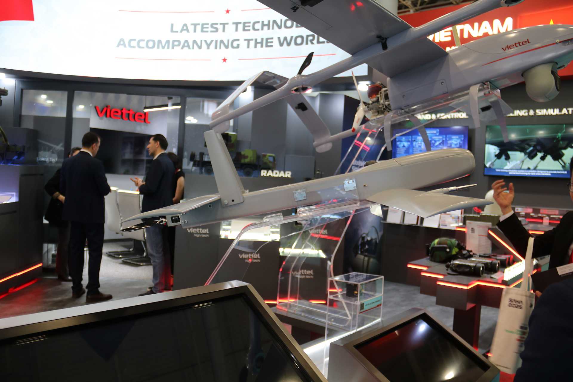 Vietnam’s Viettel High Technology Industries Corporation showcases advanced indigenous defense technologies at SAHA Expo 2026, including unmanned aerial vehicles, loitering munitions, radar systems, electronic warfare equipment, and integrated battlefield command solutions.