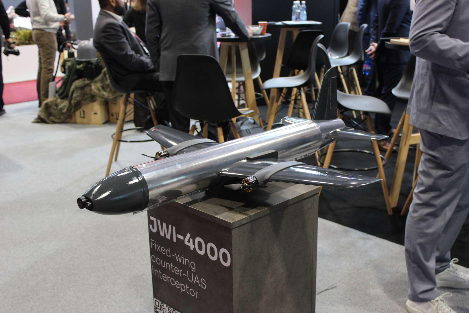 Czech defense company LPP showcased its JWI-4000, a 300 km/h interceptor designed to detect, pursue and destroy hostile drones as part of an integrated counter-UAS architecture (Picture Source: Army Recognition Group)