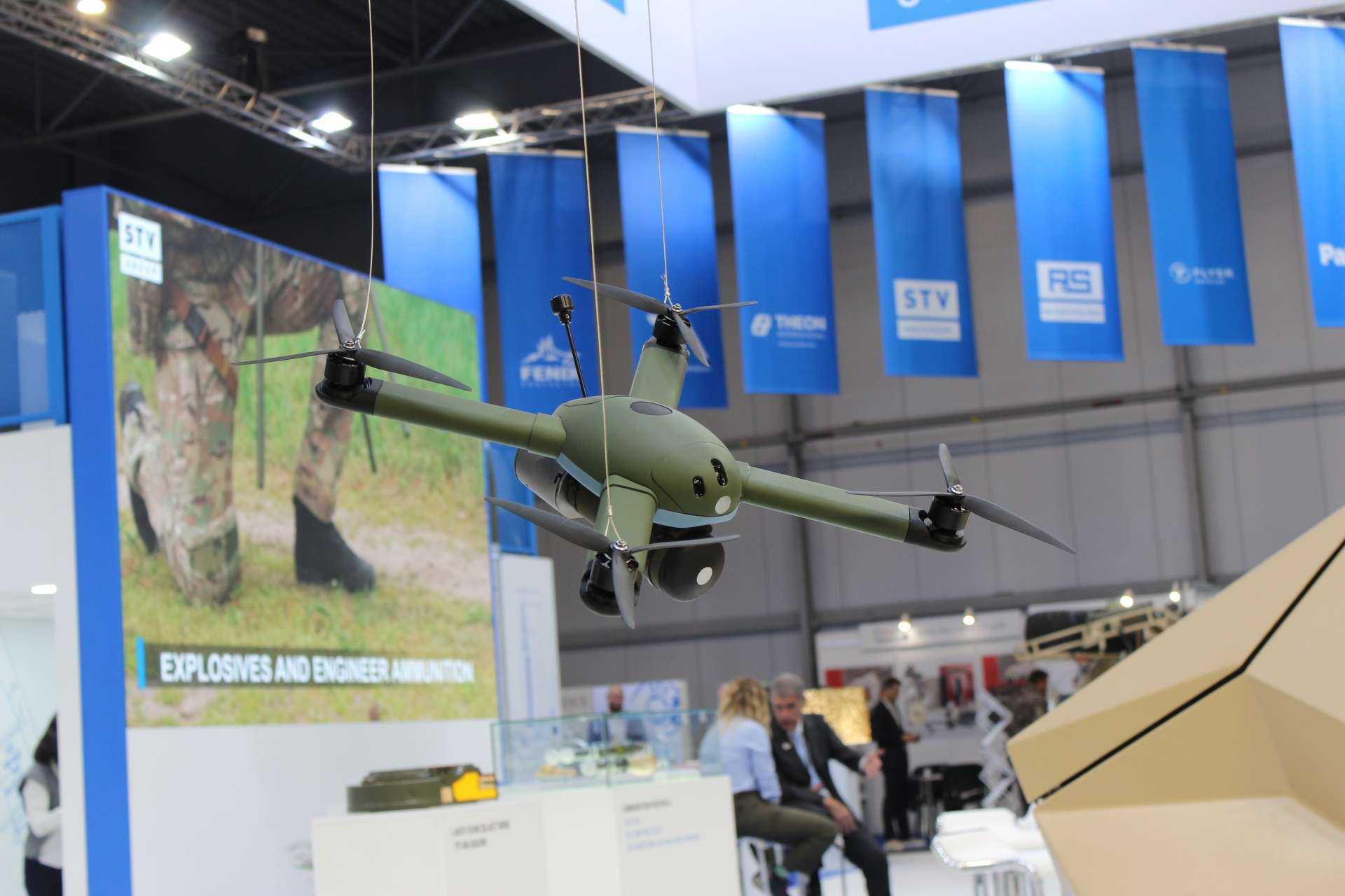 Czech company STV Group introduced its China-free FPV-NG drone at Future Forces Forum 2026 in Prague, offering five configurations for strike, reconnaissance, communications relay, electronic warfare, and combined missions. (Picture source: Army Recognition)