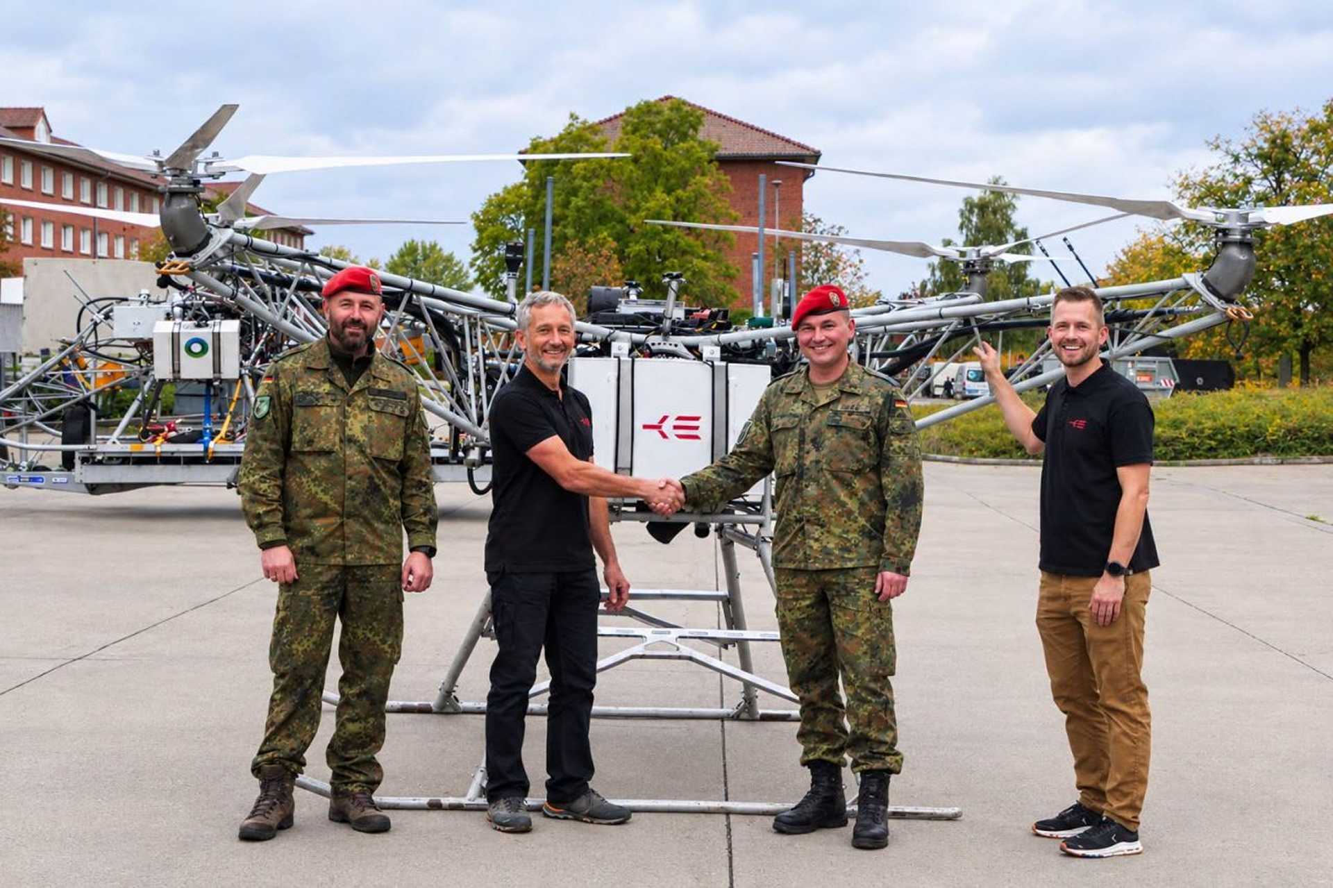 The German Armed Forces' 131st Supply Battalion in Bad Frankenhausen received its first TEKEVER heavy-lift drone in October 2026 to evaluate autonomous aerial resupply operations. (Picture source: TEKEVER)