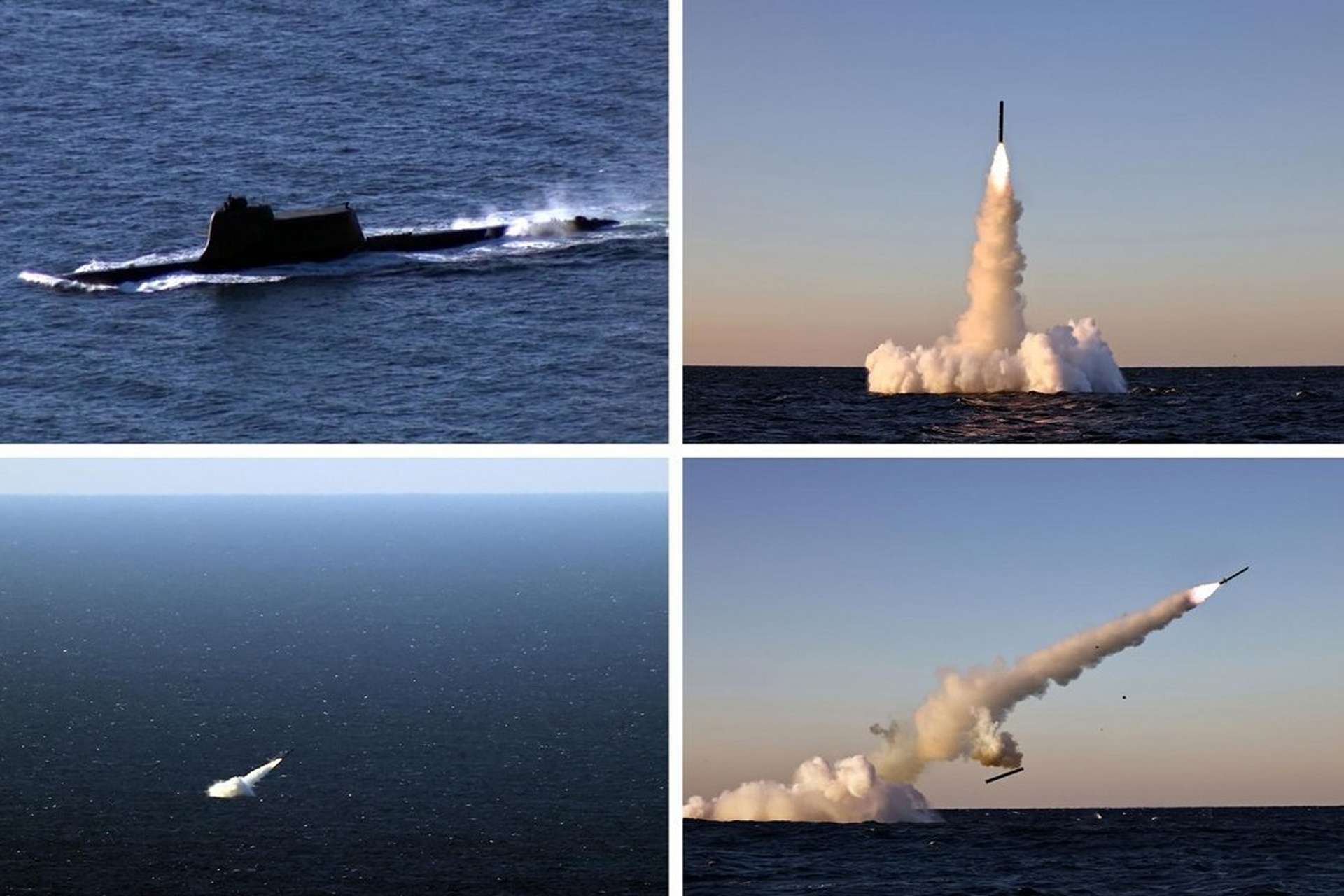 North Korea tested two types of submarine-launched strategic cruise missiles in the East Sea, signaling progress in integrating strategic strike weapons with its submarine force (Picture Source: KCNA)