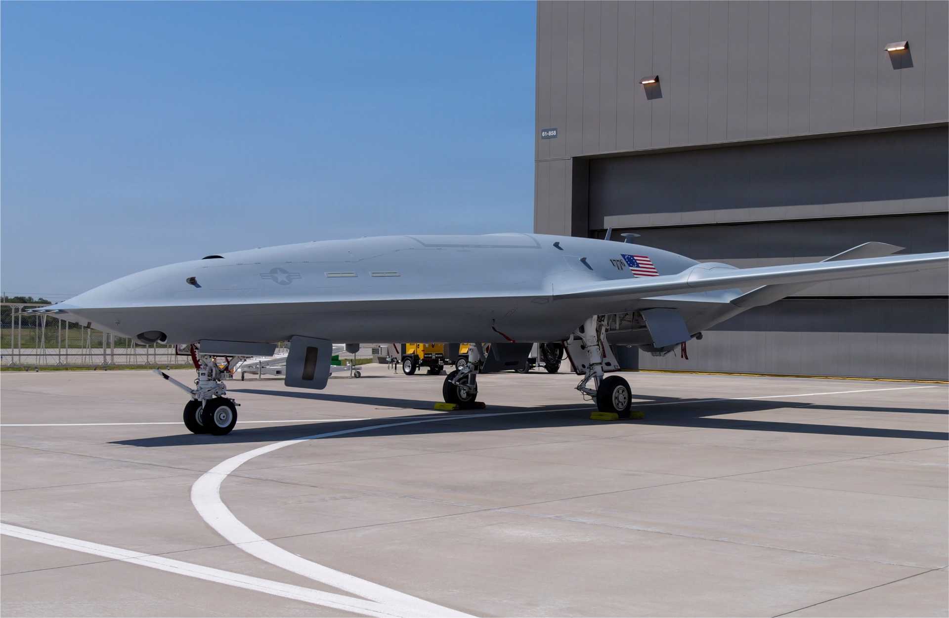 The Boeing MQ-25A Stingray is a U.S. Navy carrier-based unmanned aerial refueling aircraft designed to extend the operational range of carrier air wings while freeing F/A-18E/F Super Hornet fighters from tanker missions. The aircraft is intended to deliver up to 15,000 pounds of fuel at a distance of 500 nautical miles from an aircraft carrier. (Picture source: U.S. Department of War/Defense)