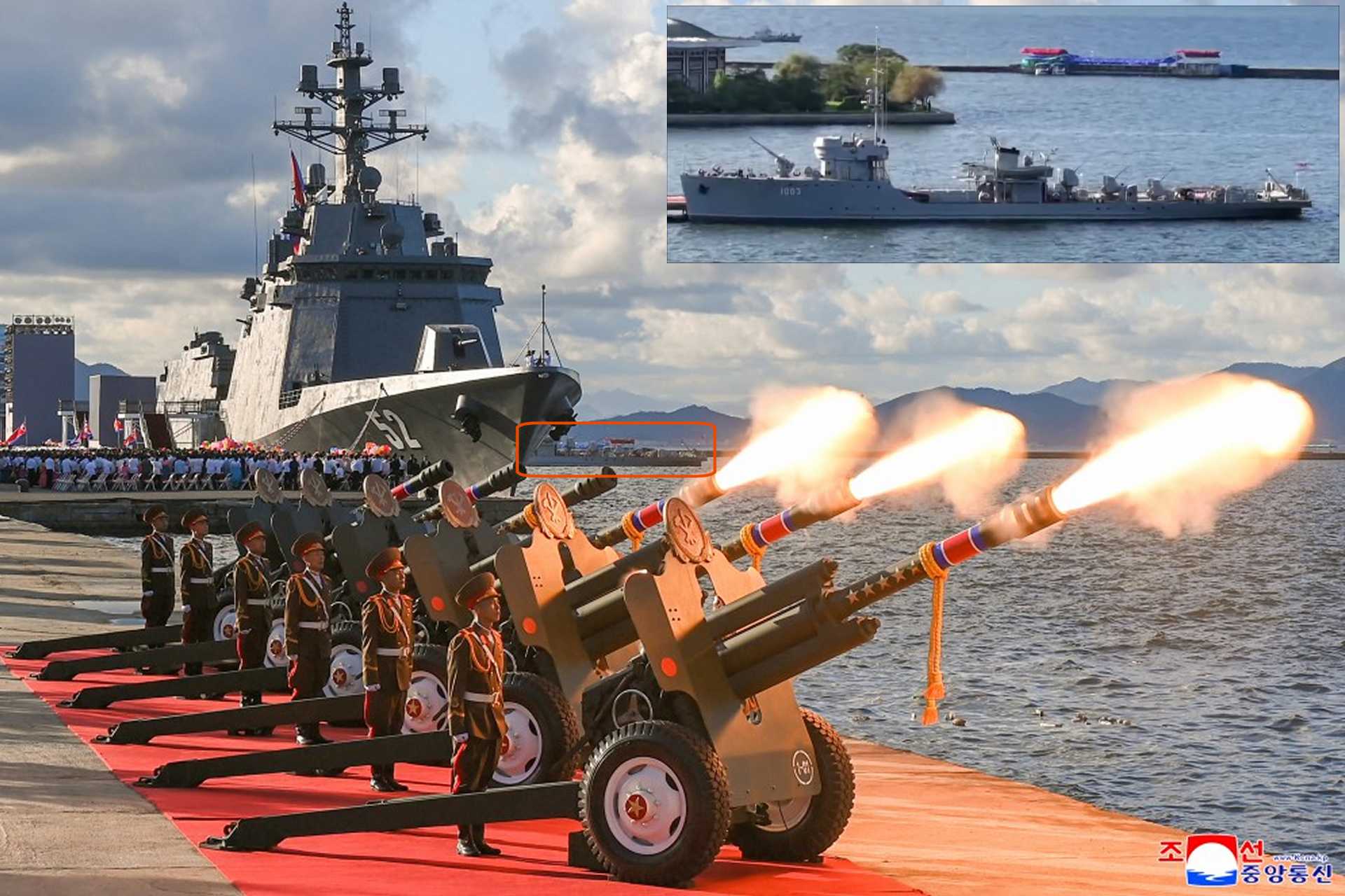 The T-8 Chekan is a Soviet Project 53 minesweeper launched in 1936 and transferred to North Korea in 1953, which survived nearly 90 years through the Korean People's Navy's transition from Soviet-built ships to the Kang Kon destroyer. (Picture source: KCNA and X/Soviet Navy)