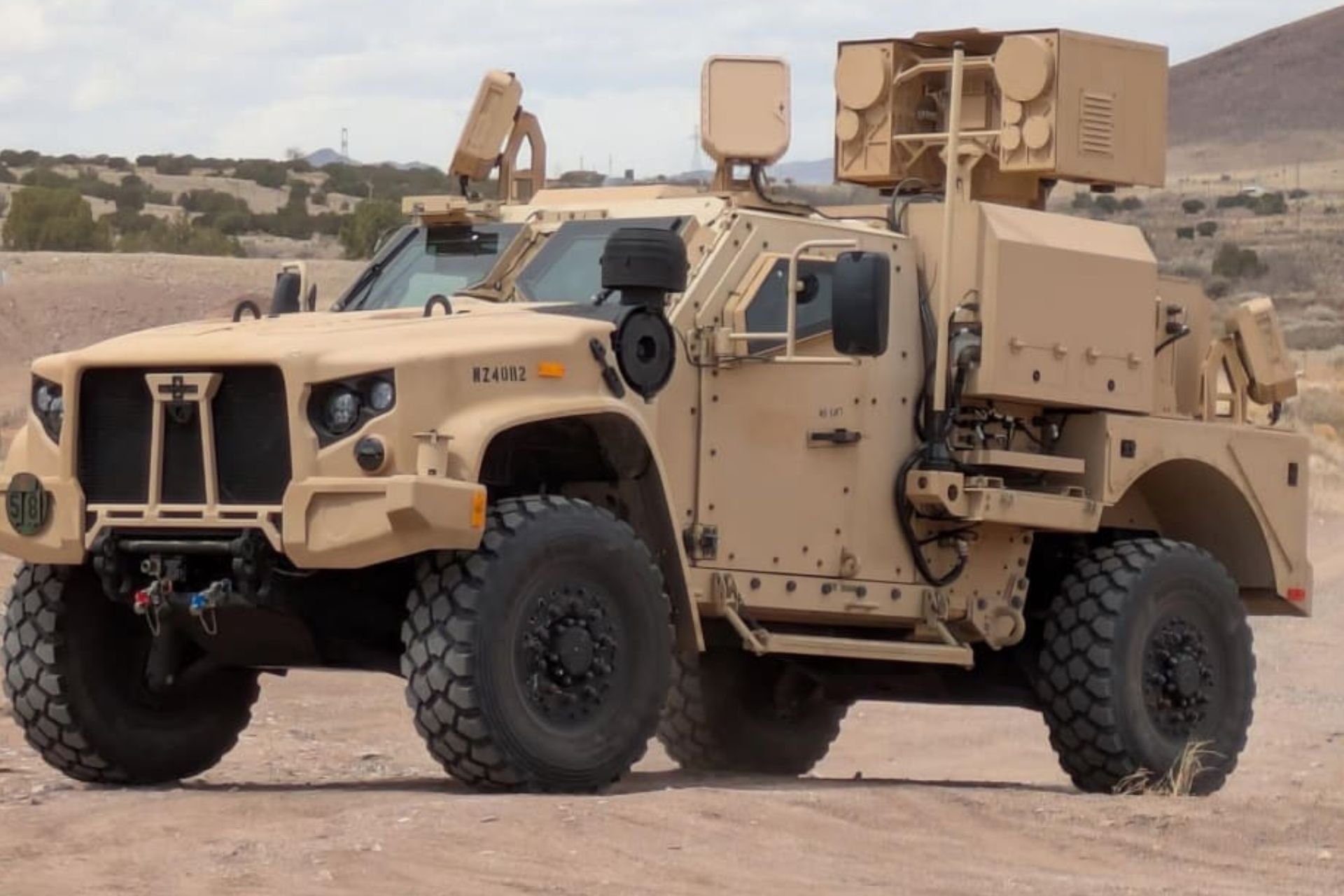 The new video shows the system mounted on an Oshkosh Joint Light Tactical Vehicle (JLTV) and operating at night. (Picture source: AeroVironment)