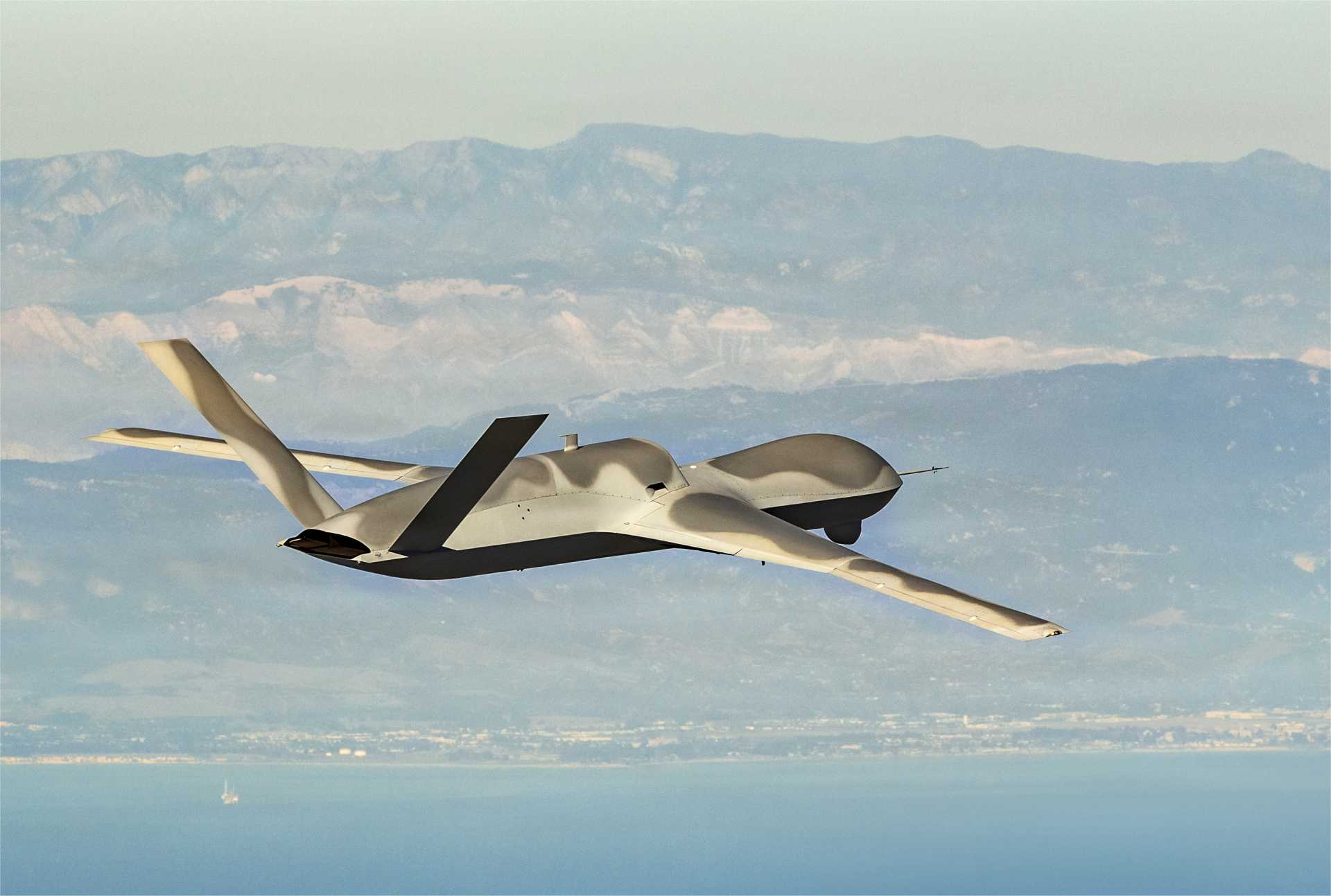 An MQ-20 Avenger surrogate aircraft demonstrates Collaborative Autonomy Mission Planning during Gray Flag 2026, translating a human-developed mission plan into instructions the autonomous aircraft can execute.