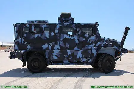 Thunder 2 4x4 tactical armoured truck personnel carrier police security vehicle Cambli Canada right side view 002