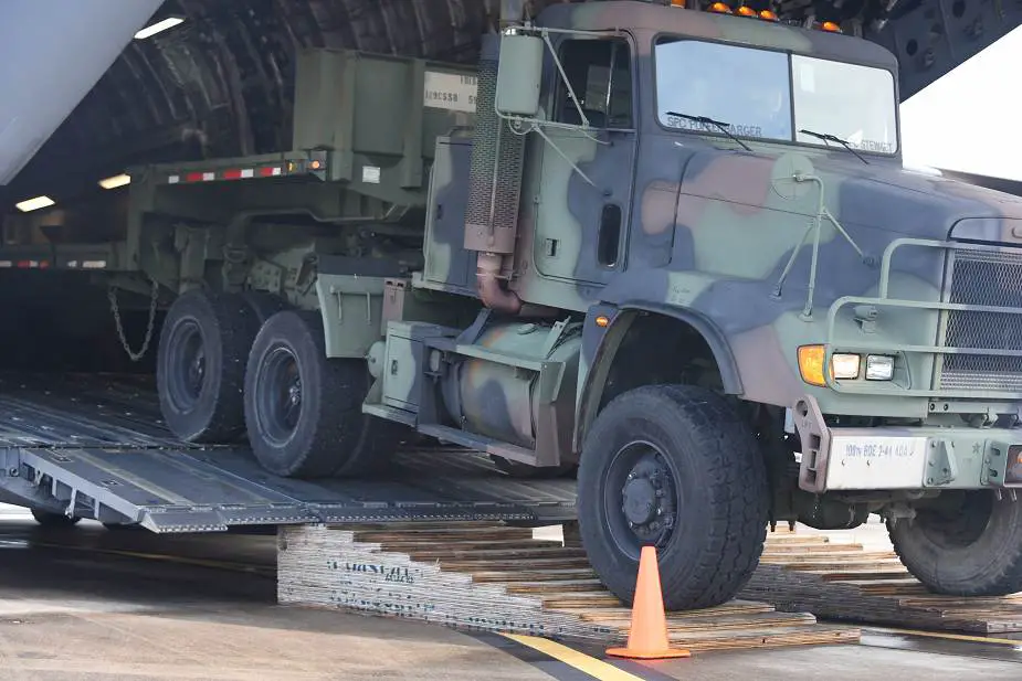 C RAM Mobile Centurion Phalanx HEMTT A3 Oshkosh truck Counter Rocket Artillery and Mortar weapon system United States 925 001