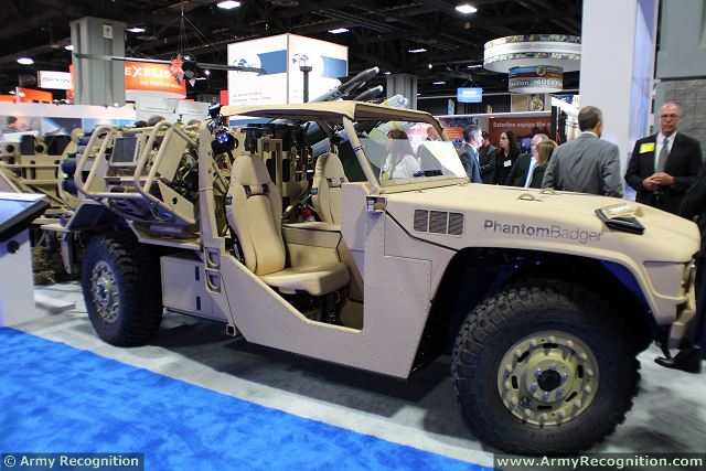 During the Association of the United States Army Annual Meeting and Exposition which was held from Oct. 13-15 in Washington, D.C., Boeing has unveiled a new version of its Phantom Badger combat support vehicle fitted with a 120mm mortar mounted at the rear of the vehicle. 