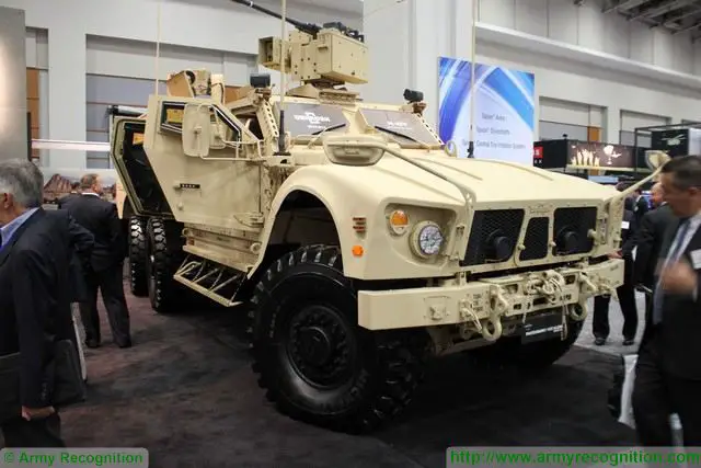 Oshkosh Defense LLC, an Oshkosh Corporation Company unveils the Oshkosh(R) MRAP All-Terrain Vehicle (M-ATV) 6x6 Technology Demonstrator, at AUSA in Washington, D.C. October 12 14, 2015.