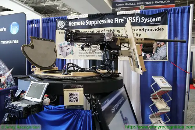 At AUSA 2016, the Association of United States Army Exhibition and Conference which takes place in Washington D.C., the American Company Control Solutions LLC unveils new Remote Suppressive Fire (RSF) System to upgrade manual turret to remotely operated weapon station.