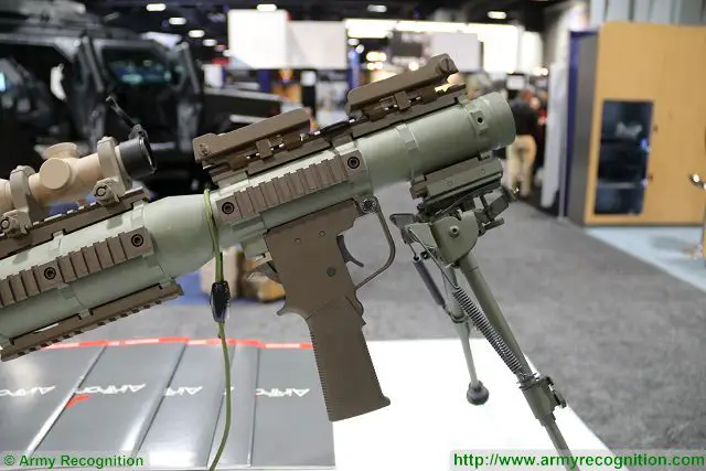 The American Company AirTronic presents a new solution of RPG (Rocket-Propelled Grenade) based on the original Soviet-made RPG-7 but with a new American design and completely manufactured in United States under the name of PSRL-1 (Precision Shoulder-Fired Rocket Launcher).
