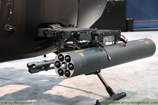 The weaponry include AGM 114 Hellfire air-to-surface missiles, M134 7.62mm mini gun, GAU-19 0.50 calibre machine gun and Hydra 70 rockets, which are carried in a seven-shot rocket pod. The M134 gun and Hellfire missiles are used for light attack missions, while the close-air support operations are supported by Hydra 70 rocket, GAU-19 and M134 guns. 